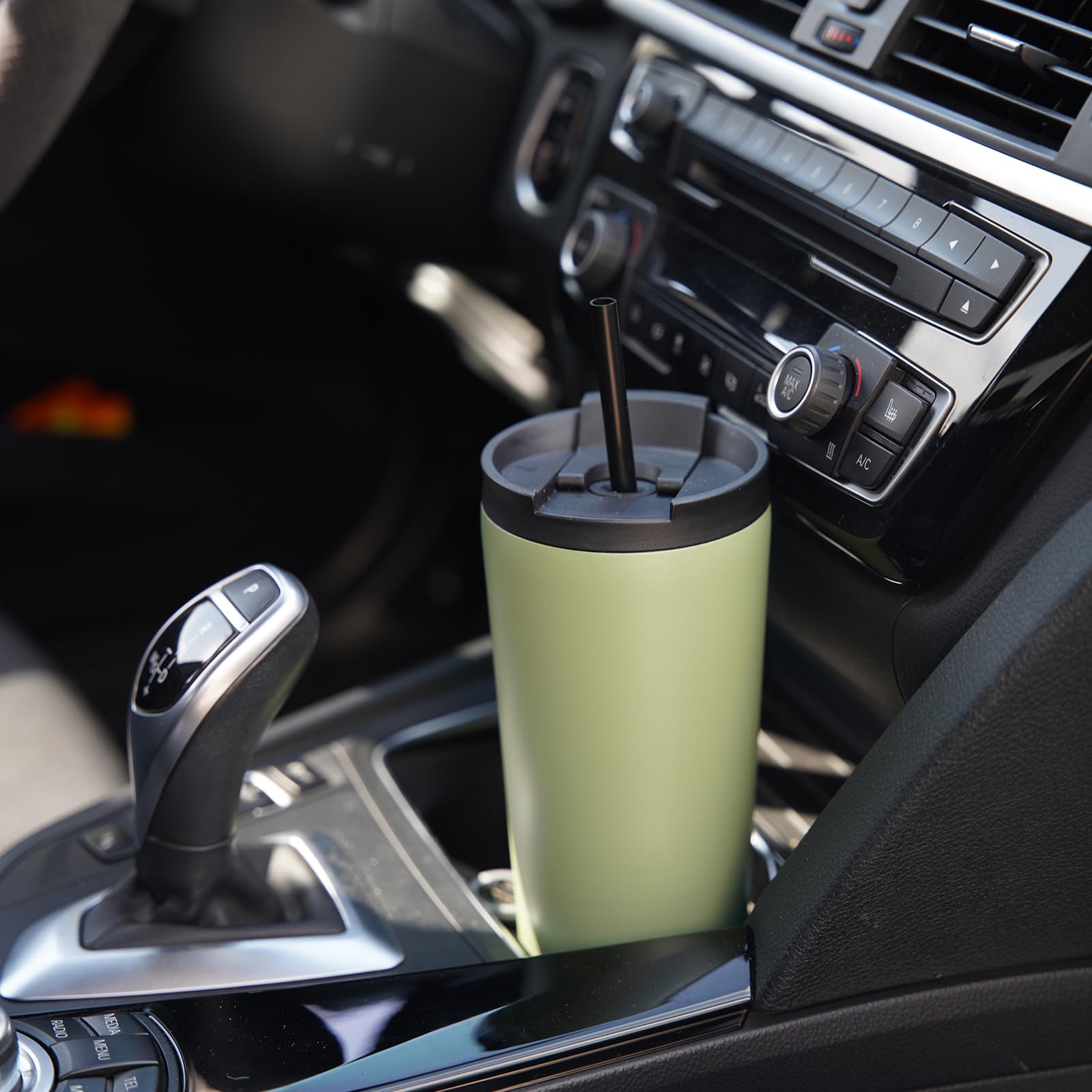 26 Oz Insulated Tumbler With Lid And 2 Straws Stainless Steel Water Bottle Vacuum Travel Mug Coffee