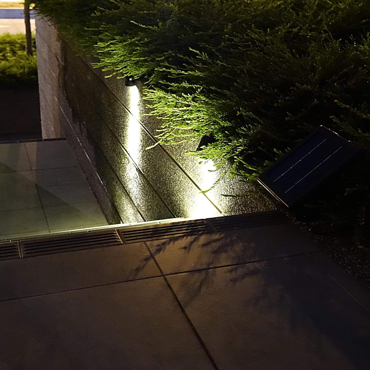 Solar Light Mart 4-Spotlight Mini 50X Solar-Powered Led Spotlight (Warm White Led), Black Finish, Outdoor Garden Yard Landscape Downlight