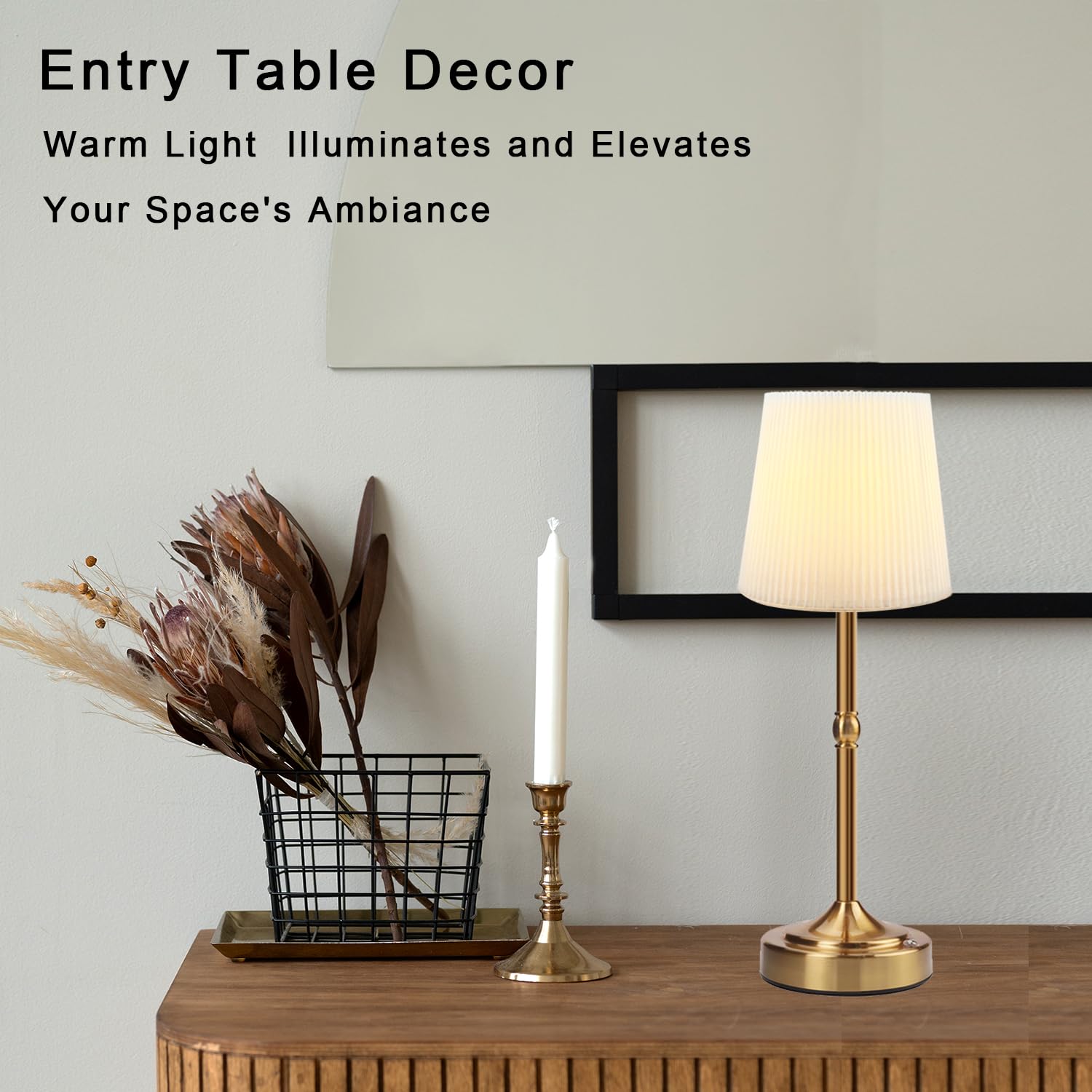 Gdszbysm Cordless Lamp, Rechargeable Led Table Lamp 5200Mah Battery Operate Portable Nightstand Lamp Dimmable Touch Control Fabric Shade 2700K Warm Light For Dining Bedroom Living Room Patio Decor Gold