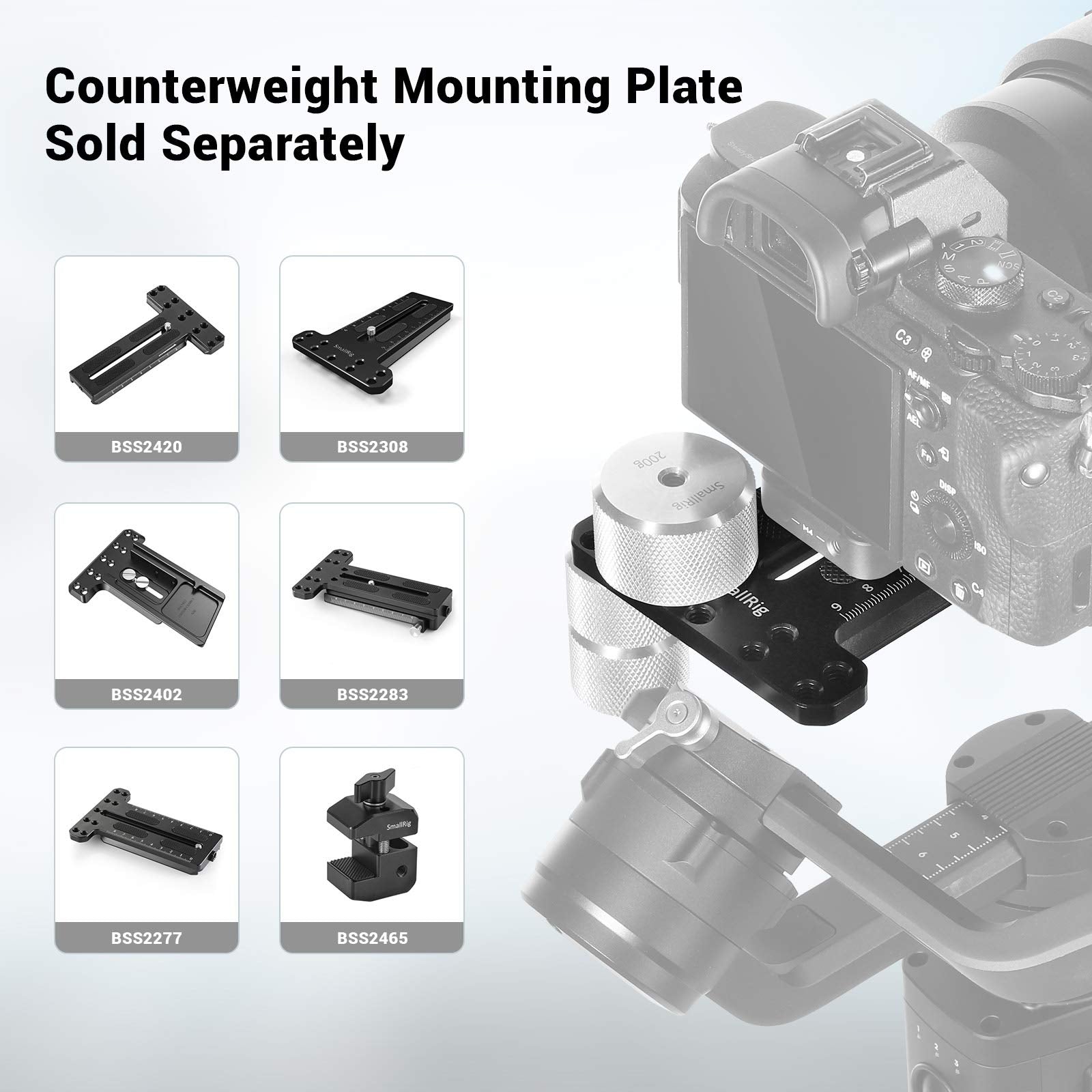 Smallrig Removable Counterweight 200G For Dji Ronin S/Rs 2, Sc/Rsc 2 And Zhiyun Gimbal Stabilizers - Aaw2285
