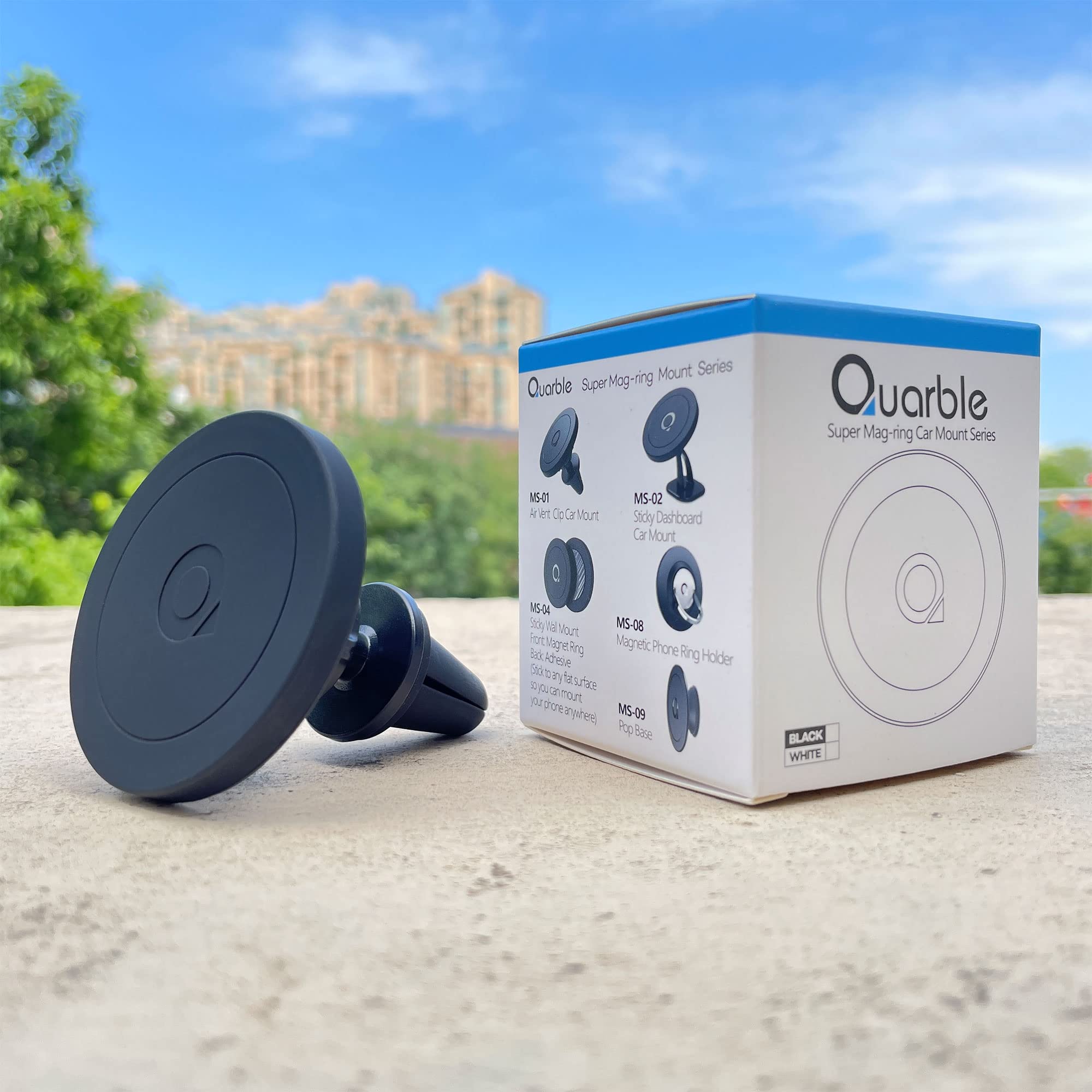 Quarble Air Vent Car Mount Holder Compatible With 14 13 12/Pro/Pro Max/Mini And Magsafe Case 360° Adjustable No Metal Plate Needed