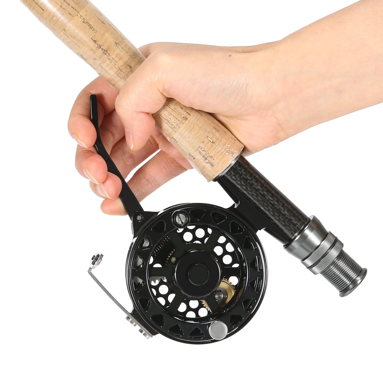 Bigchub Semi-Automatic Fly Reel With Adjustable Drag Quick Spool Removal Made Of Cnc Machined Aluminum For Freshwater Lake River Trout Fly Fishing