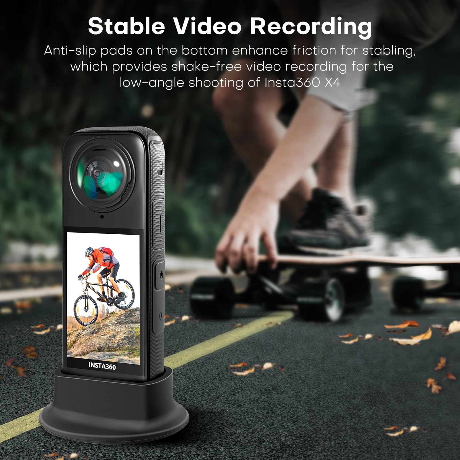 Reygeak Camera Mount Stand Base For Insta360 X4,Silicone Non-Slip Desktop Mount,Base Gimbal Support Adapter Stabilizer For Insta 360 X4 Action Camera Accessories