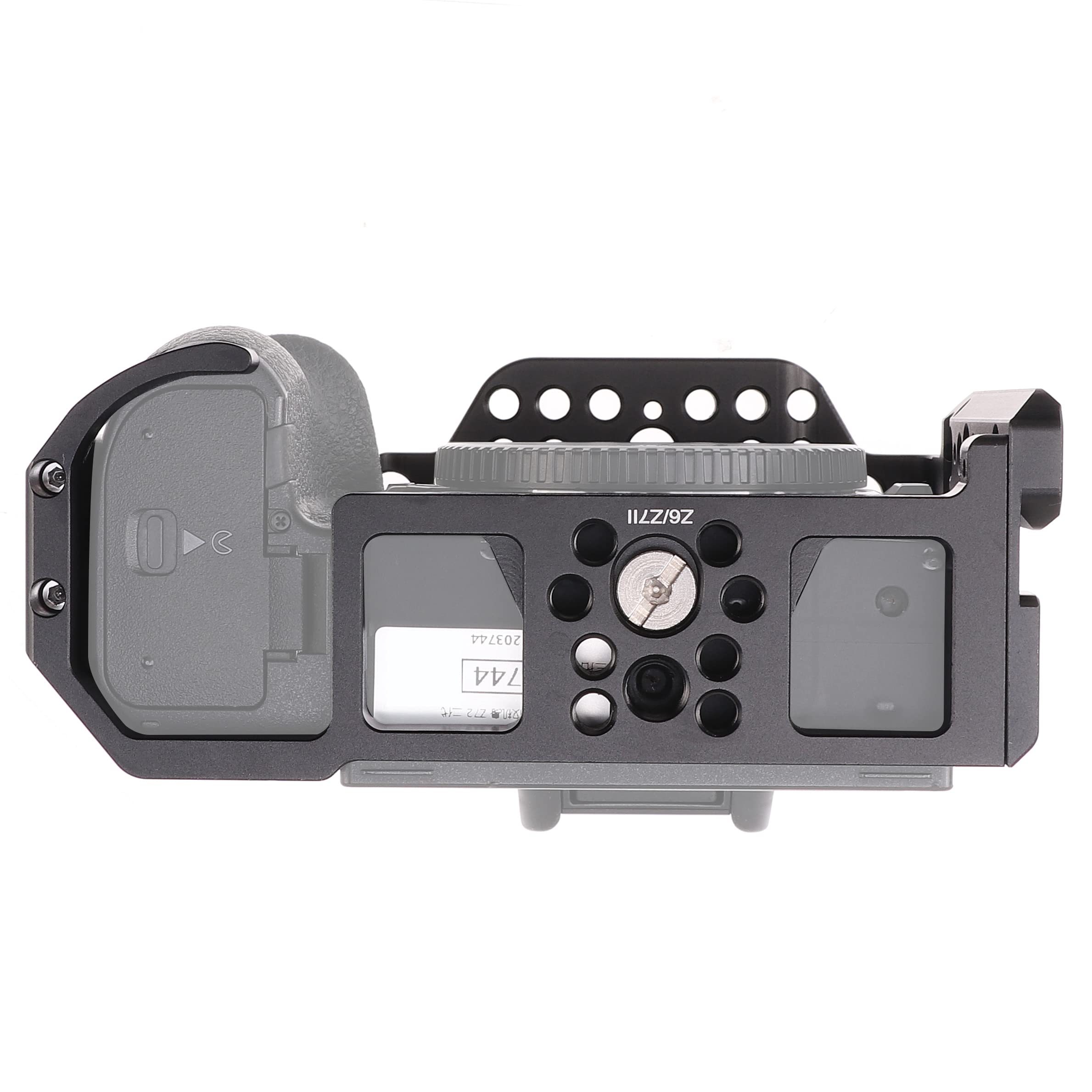 Fotga Camera Cage Video Stabilizer For Nikon Mirrorless Camera Z5 Z6 Z7 Z6Ii Z7Ii With Cold Shoe,Handle Locating Holes,Multiple 1/4" 3/8" Screw Holes