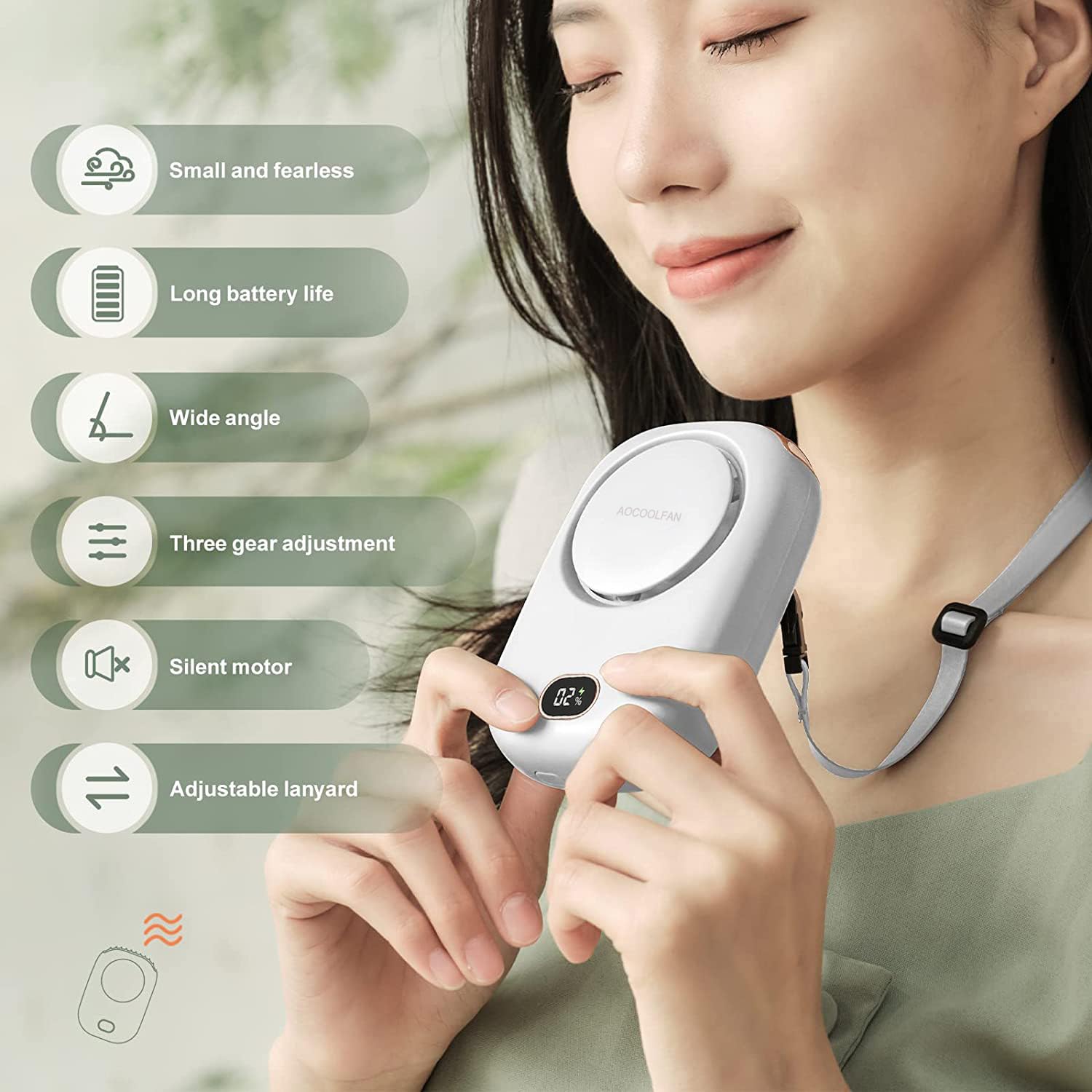 Portable Neck Fan, Mini Small Personal Handheld Fan Usb Rechargeable 3 Speed For Girls Boys Woman