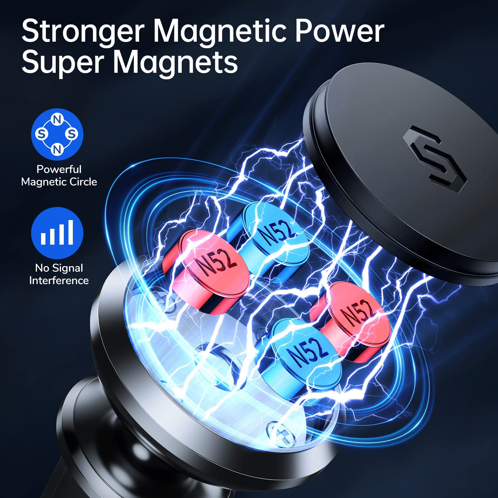 Syncwire Magnetic Phone Holder For Car, Super Strong Magnet Phone Holder Mount Air Vent 360° Rotatable Cell Phone Holder Mount For Car Compatible Iphone 16 15 14 13 12 11 Pro Max, X Xs Xr,Android
