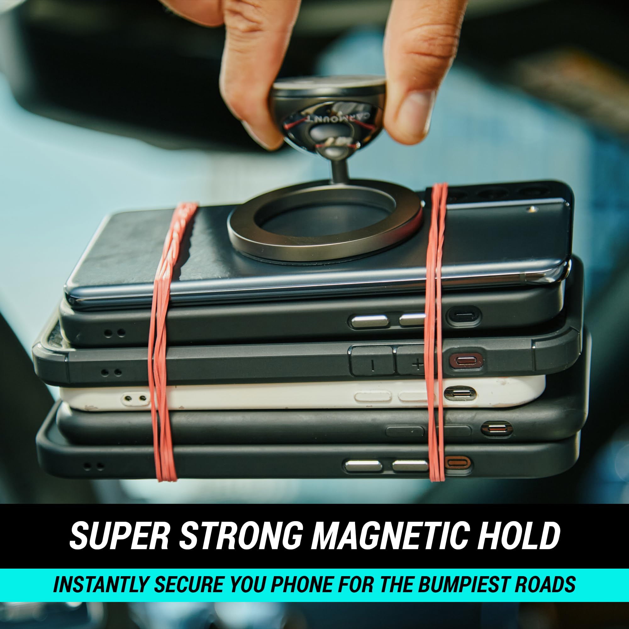 Carmount F3 Magsafe Car Mount  All-Metal Magnetic Phone Dashboard Holder With N52 Magnets Super Strong Hold  360° Rotation  Universal Compatibility For Iphones Pro Max & All Devices