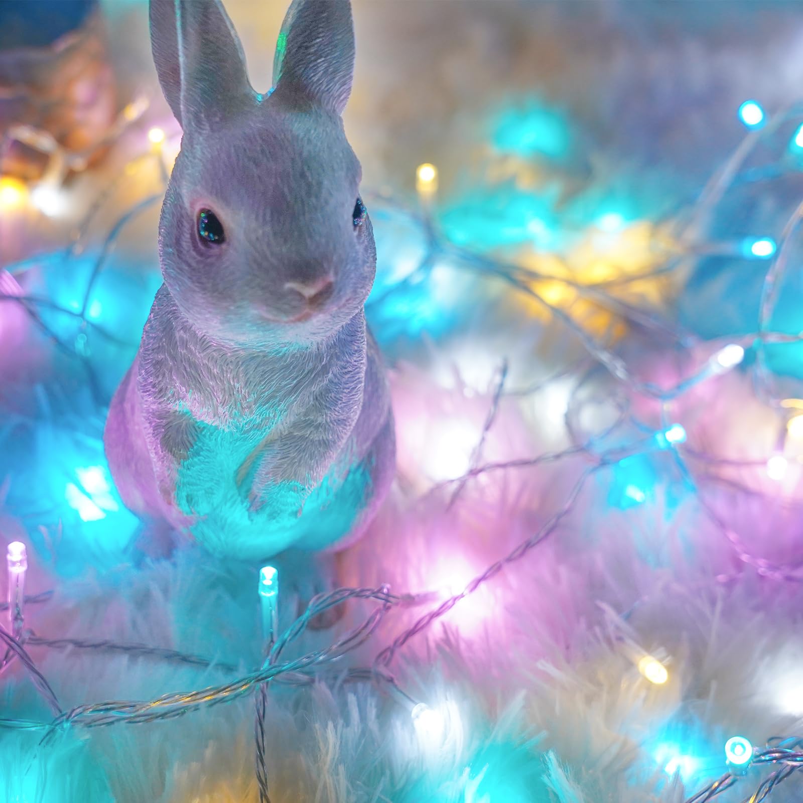 Sanjicha Extra-Long 66Ft Easter String Lights Outdoor Indoor, 200 Led Easter Pastel Lights Multicolor Easter Decorations Lights,Waterproof 8 Modes Plug In Twinkle Fairy Lights For Easter Bedroom Decor
