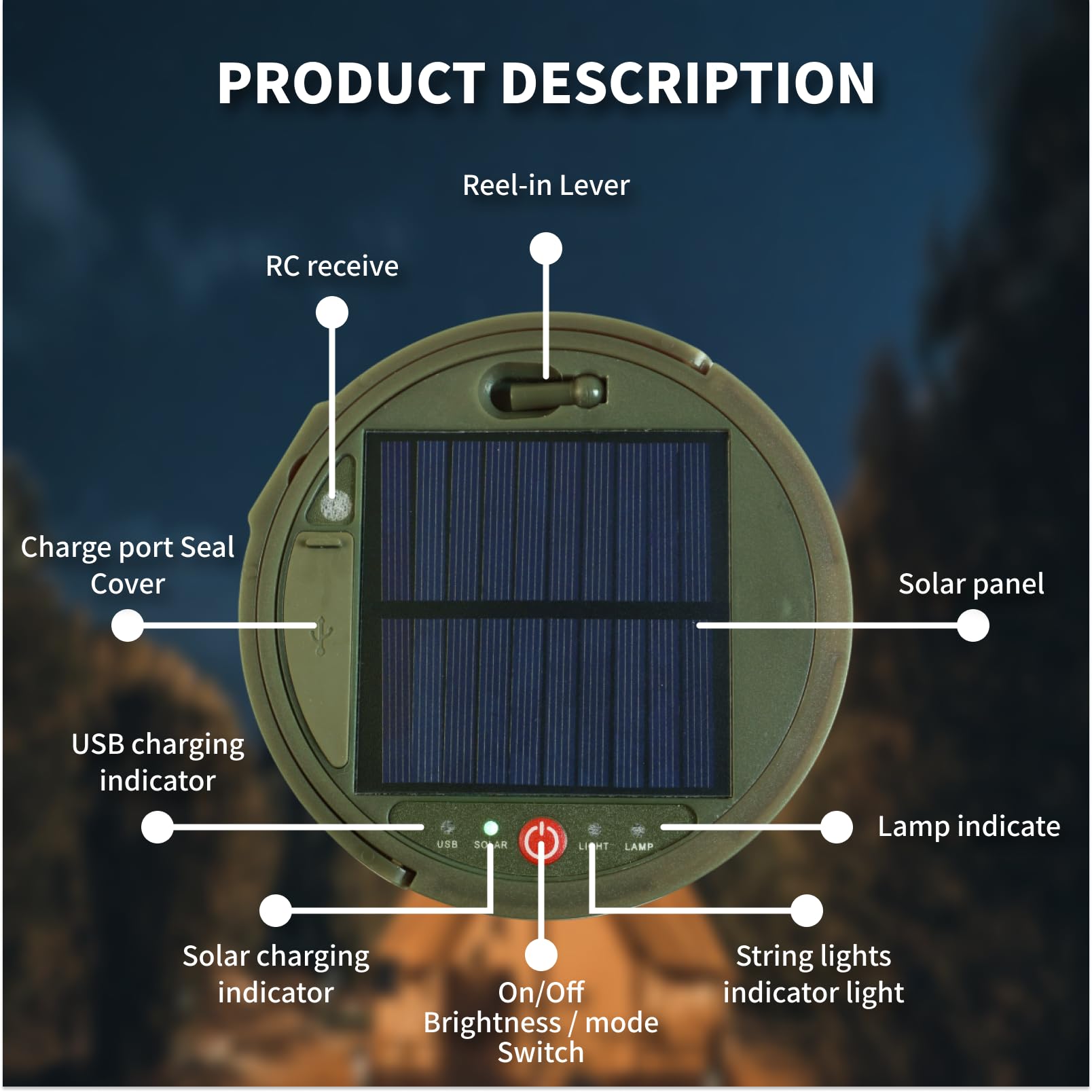 Cingalook 2 In 1 Solar Camping String Lights, 39.4Ft Ultra Long String With 150Ledsportable,Waterproof Camping Light For Hiking, Camping Decorations,Usb Rechargeable Light With Remote Control