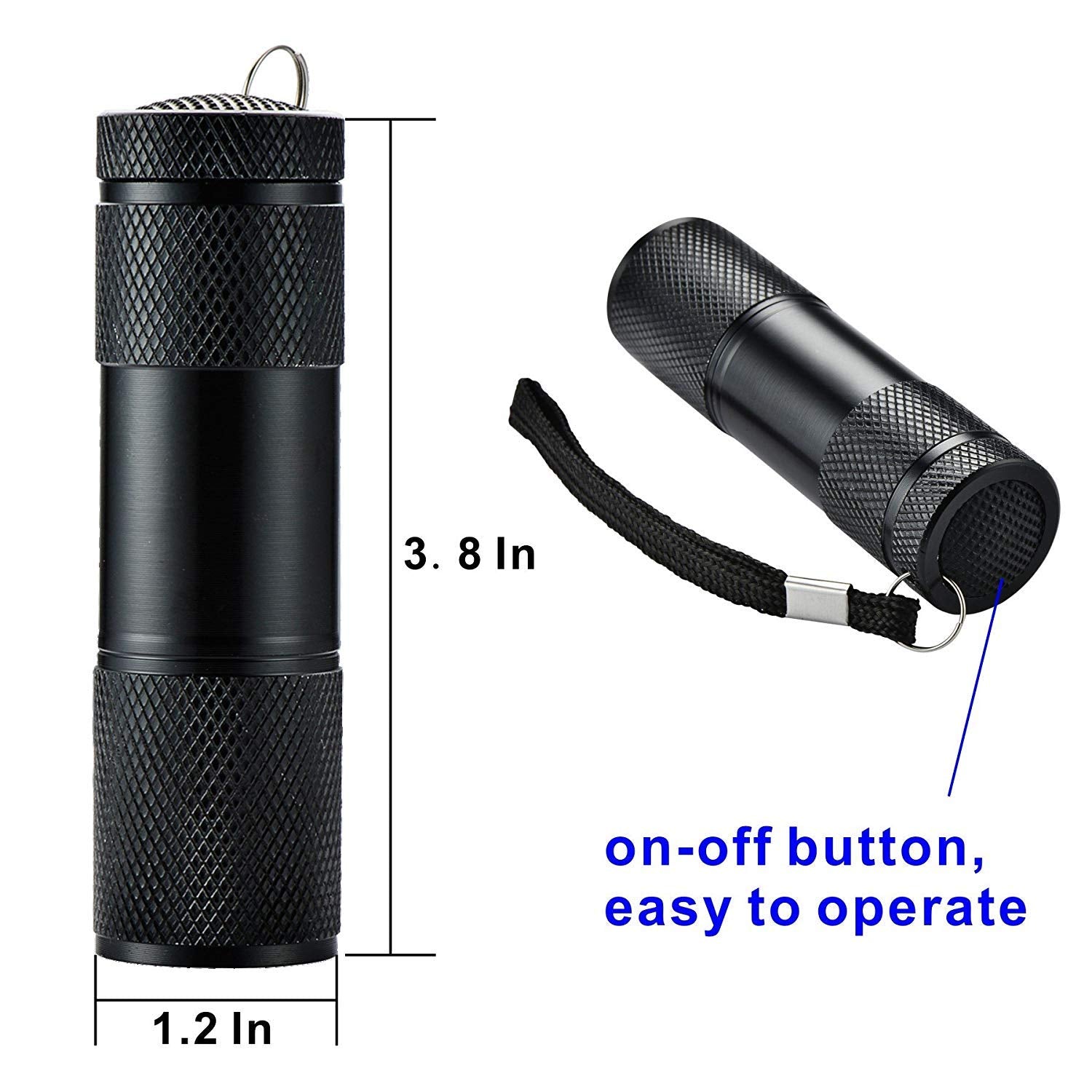 Optimal Shop 6 Pack Uv Blacklight 9 Led Flashlight Torch Light Outdoors Etc-Blue (6 Pack-Blue)