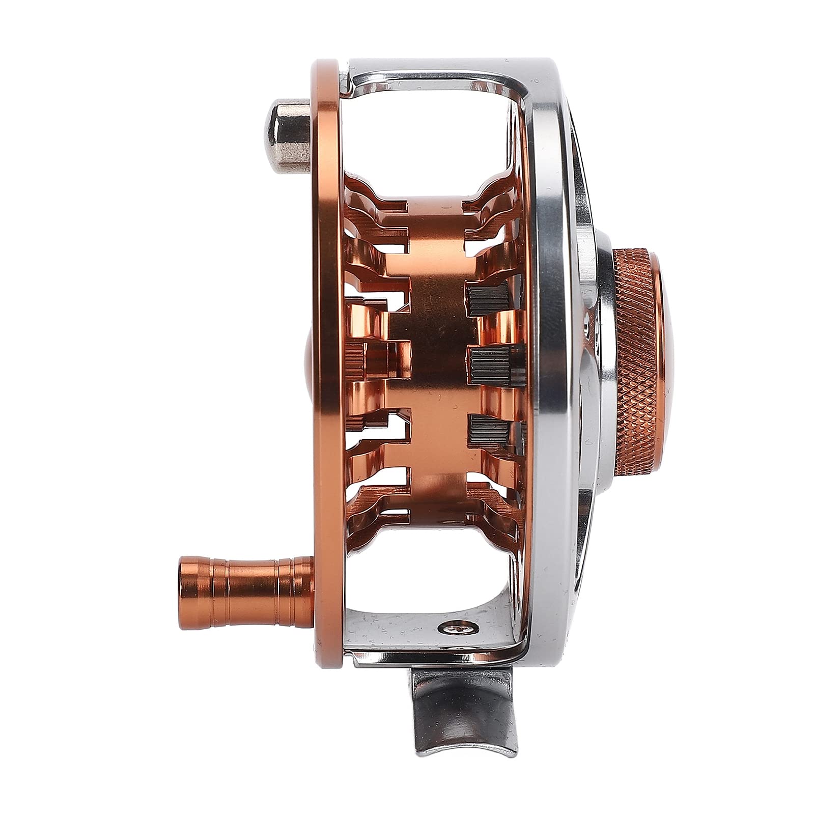 Kuuleyn Fly Fishing Reels, Fishing Reel Large Arbor, Double Color 5/6 Fly Reels Cnc Machined Aluminum Alloy Fly Reel 3 Bearing Fly Fishing Wheel For Outdoor