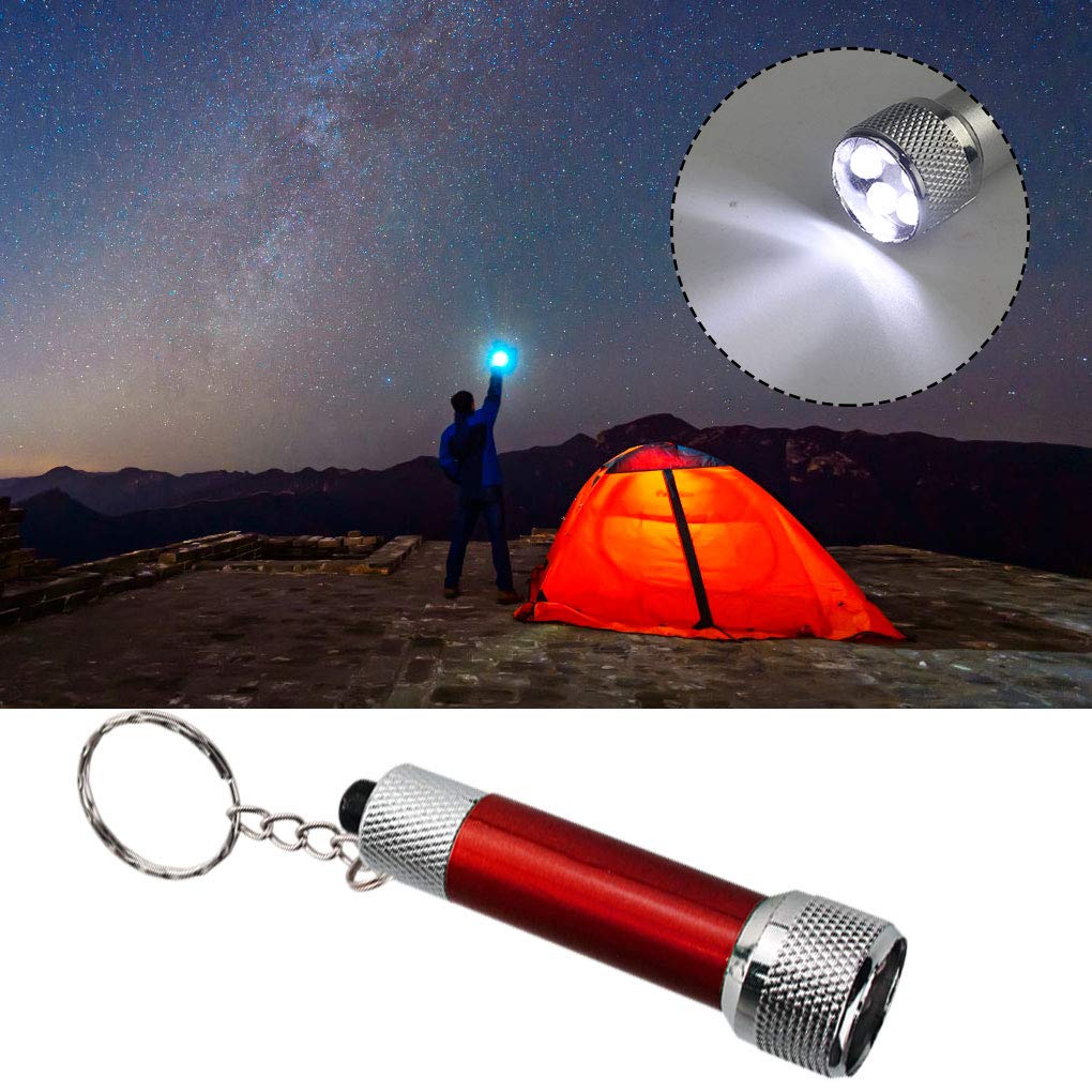 Bantoye 20 Packs Mini Led Flashlights, 2.7 Inch Pocket Flashlight Keychain 5 Bulbs Led For Kids, Camping, Party, 5 Colors