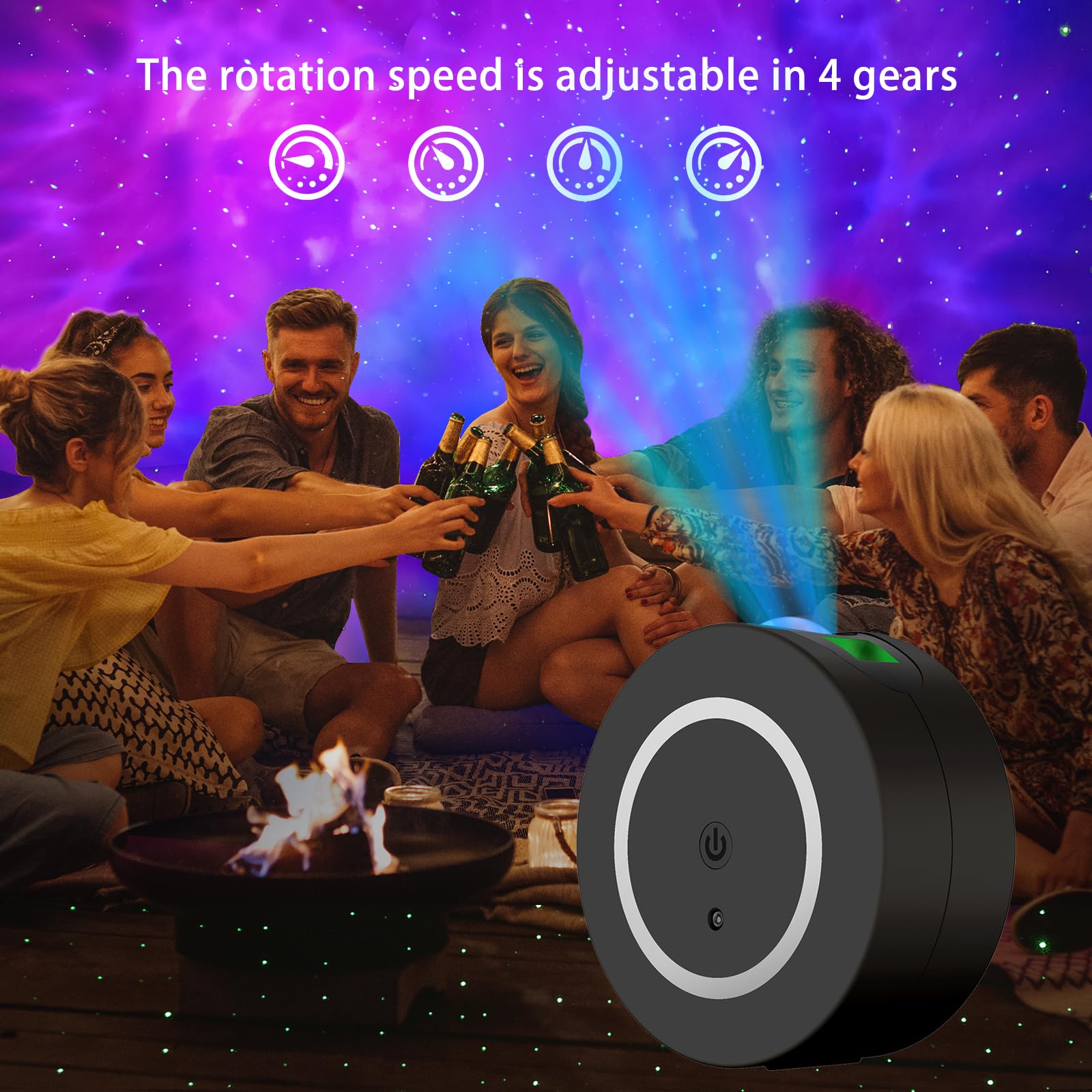 Uwesmart Galaxy Projector, Star Projector With Bluetooth Speaker, Night Light With Timer And Remote, For Bedroom, Home Decor, Christmas, Birthday