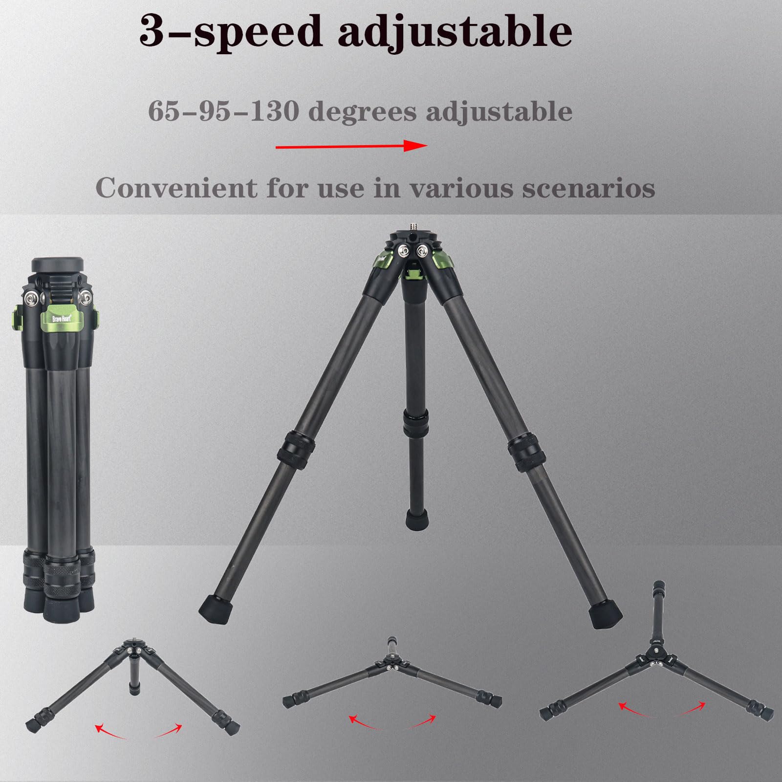 Inksoon Universal Mini Tripod Desktop Travel Carbon Fiber Tripod For Insta360 X4 Insta 360 One X4 X3 X2 X Rs R Gopro Go Pro Hero 13 12 11 10 9 8 7 6 5 4 3 And Dji Osmo Sport Accessories (Green)