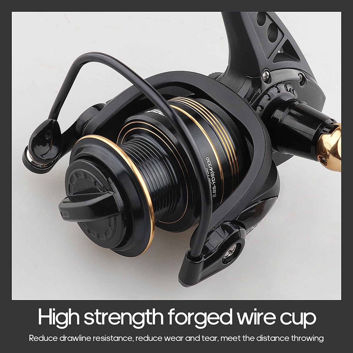 Frwanf Spinning Reel, Freshwater And Seawater Fishing Reel, Max 17.6Lb Carbon Resistance, High Speed Gear Ratio, Premium  Rolling Bearing And Drive Gear, Metal Spool And Handle