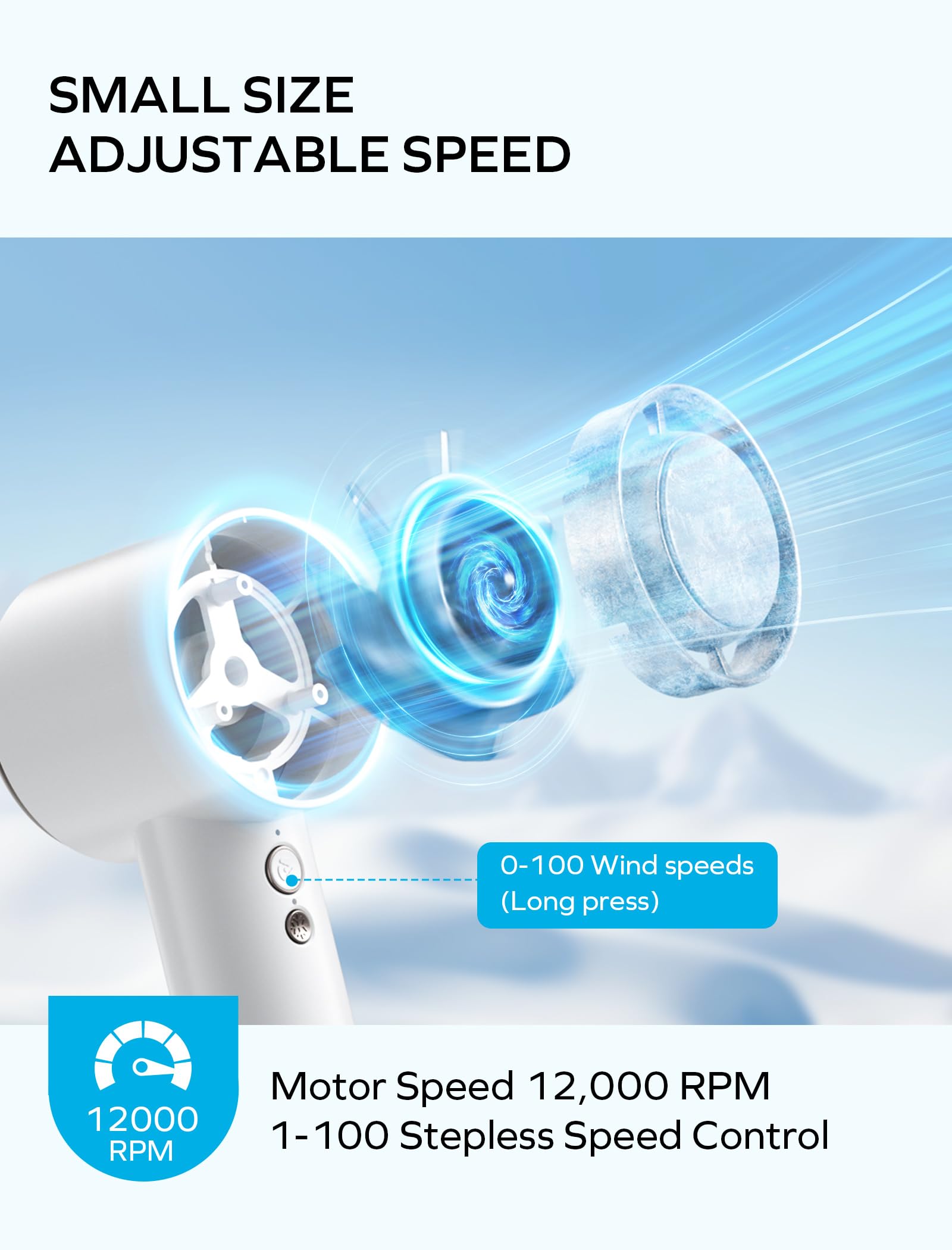 Momax Handheld Fan With Ice Cooling, Fast Cooling To 46°F, Usb Rechargeable, Mini Fan With 12000Rpm