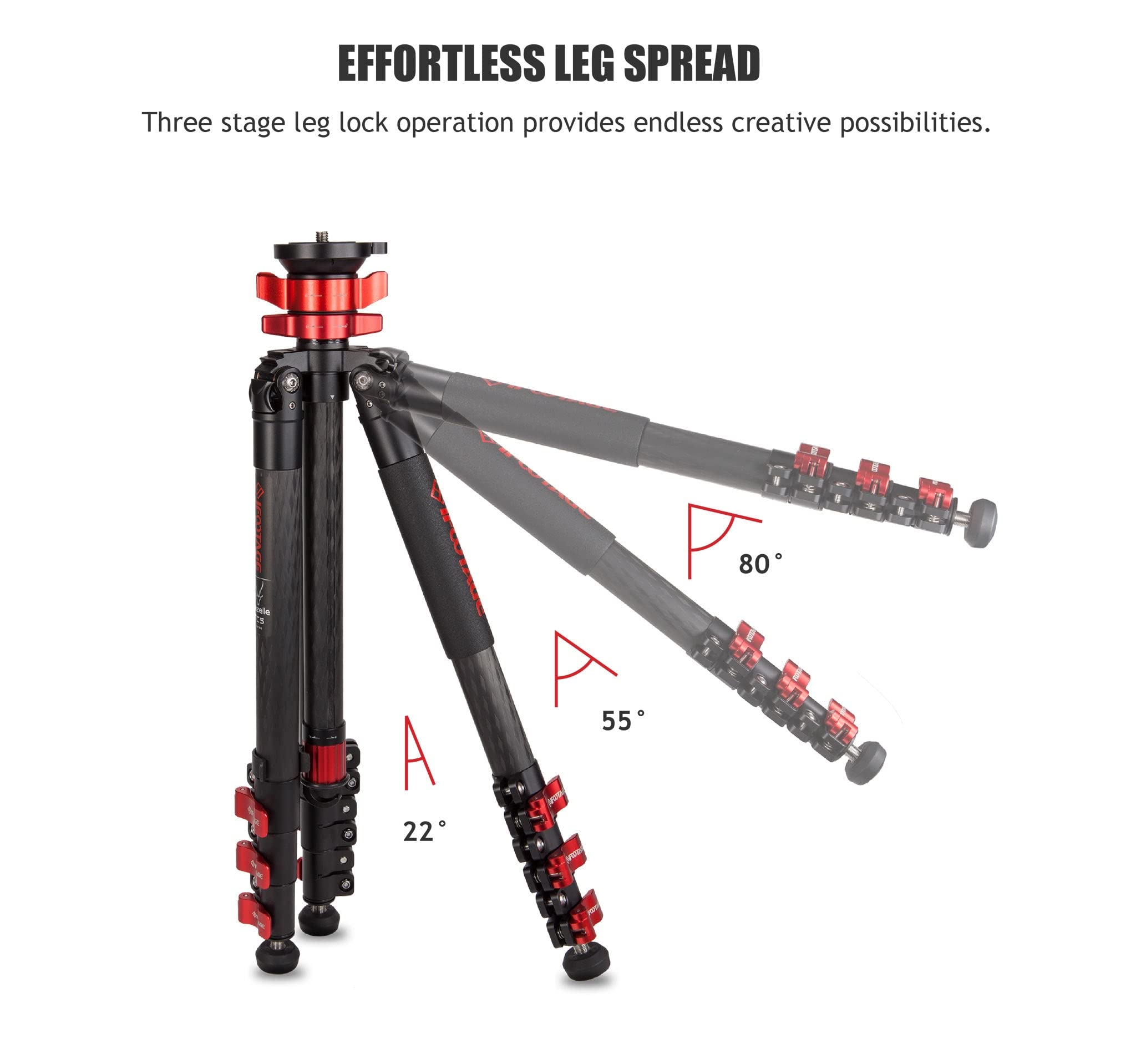 Ifootage Gazelle Tripod, Aluminum Professional Video Tripod With 360°Rotate Ball Head For Dslr Camera, Video Camcorde (Aluminum Ta6S)