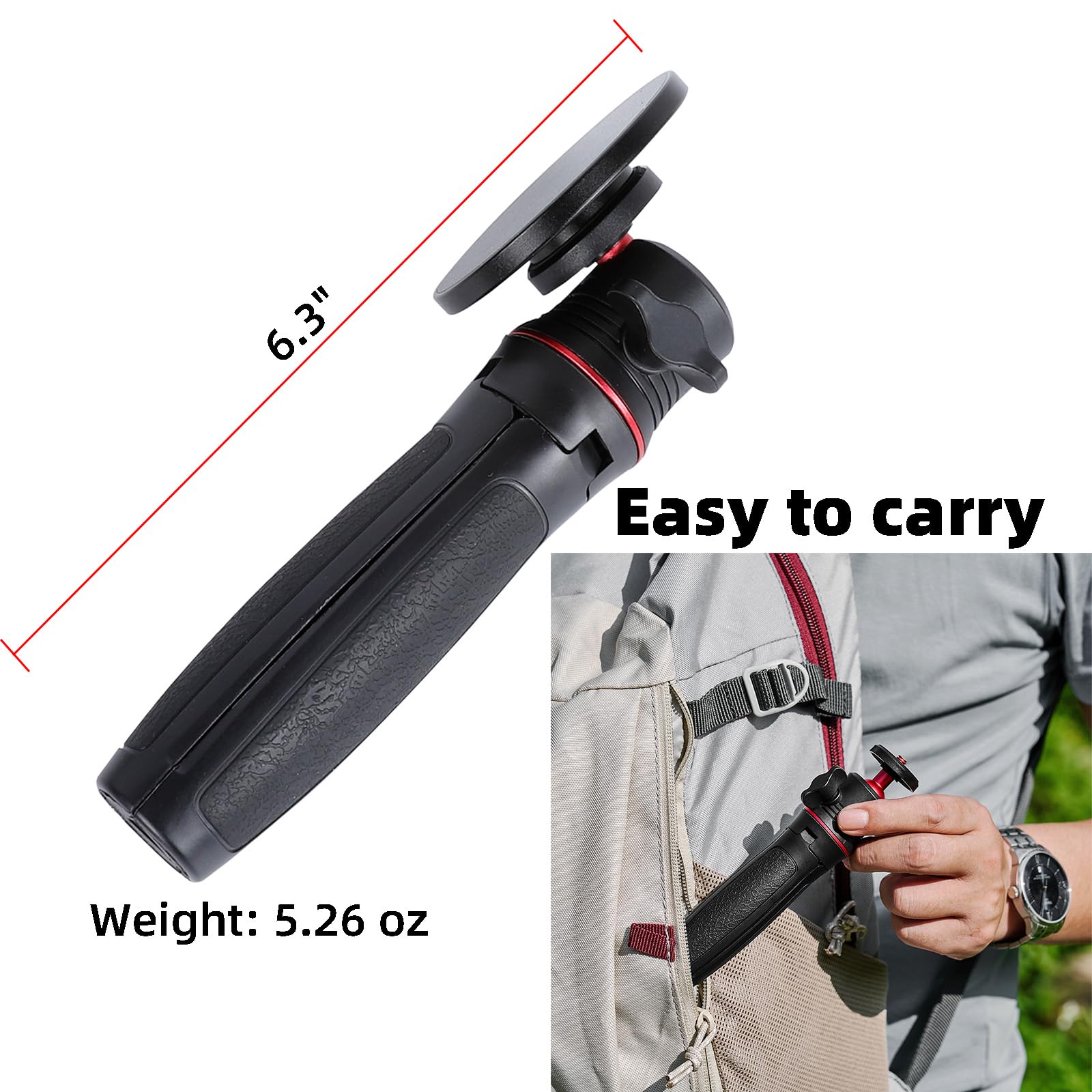 Fpn Magnetic Cell Phone Tripod For Magsafe, Mini Extendable Selfie Stick And Tripod Stand With 360° Ball Head, Compatible With Iphone 16 15 Pro Max Plus 14 13 12 Series