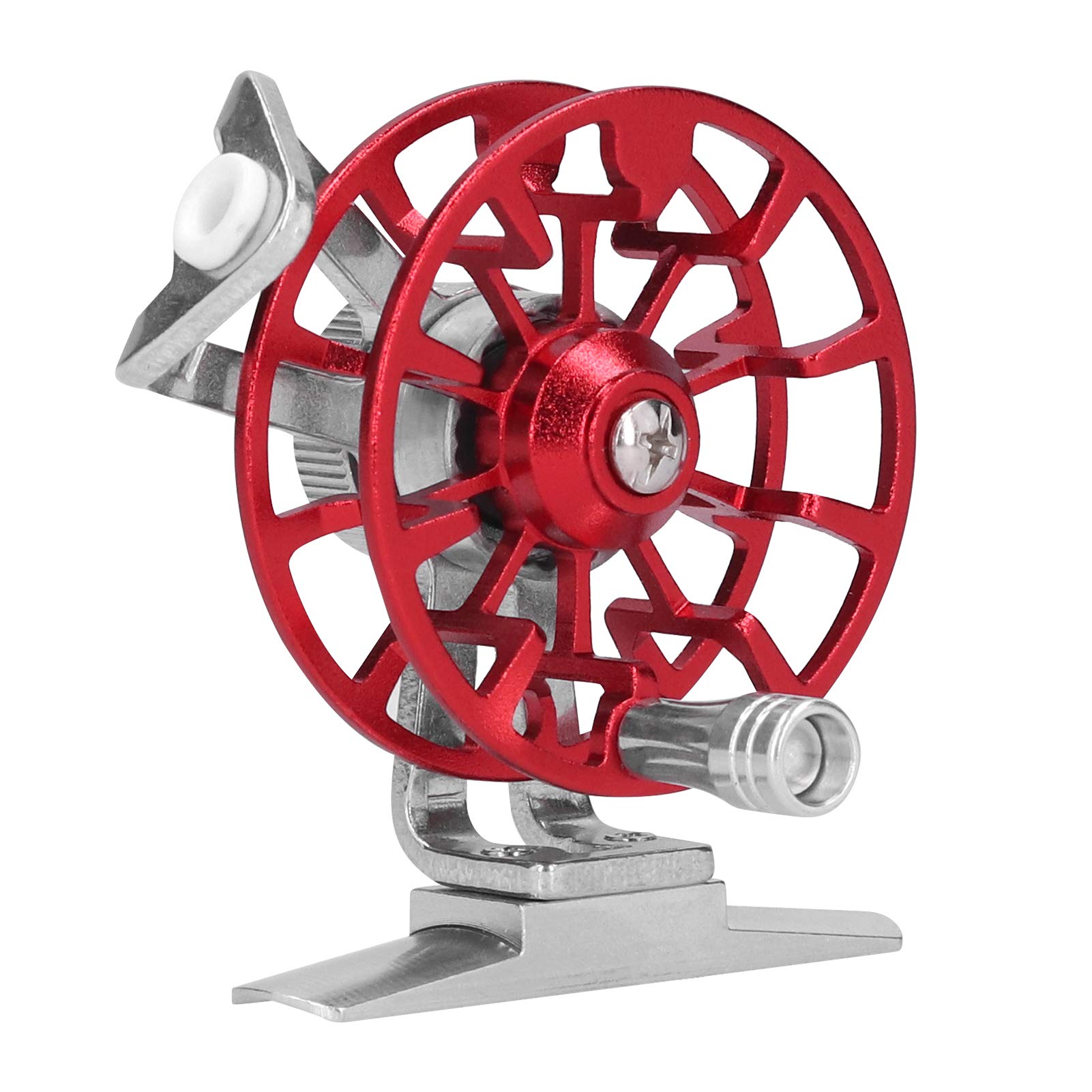 Crisis Fd50 Ice Fishing Wheel, Right-Handed Spinning Reel, 2.1In, Red