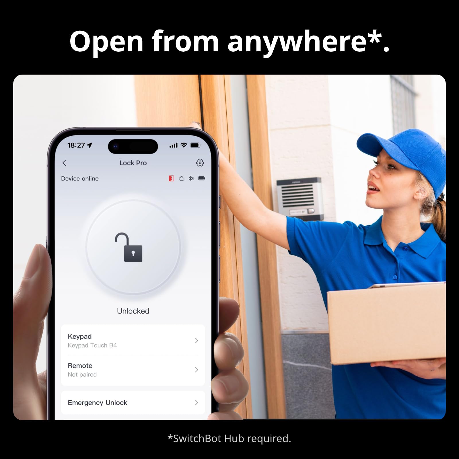 Switchbot Smart Lock Pro, Keyless Entry Door Lock, Smart Door Lock Front Door, Electronic Smart Deadbolt, Fits Your Existing Deadbolt In Minutes, Add Hub2 To Support Matter, Alexa And Google