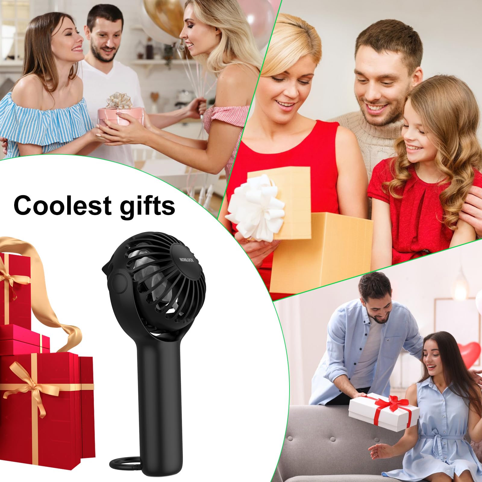 Powerful portable fan with quiet motor ideal for travel, office, and outdoor use Koospark