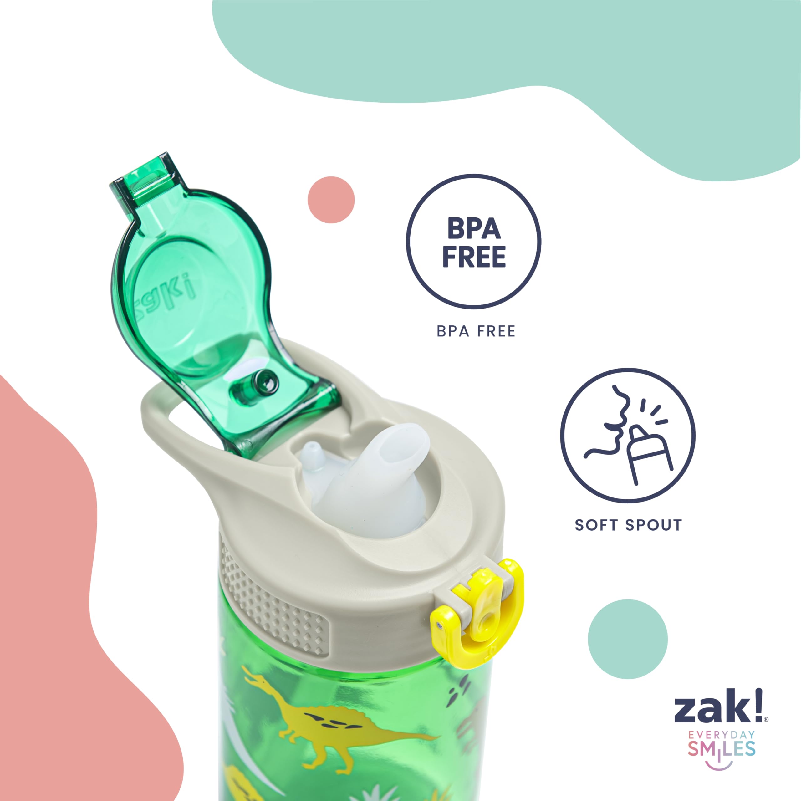 Zak Designs Marvel Spider-Man Sage Kids Water Bottle For School Or Travel, 16Oz Durable Plastic