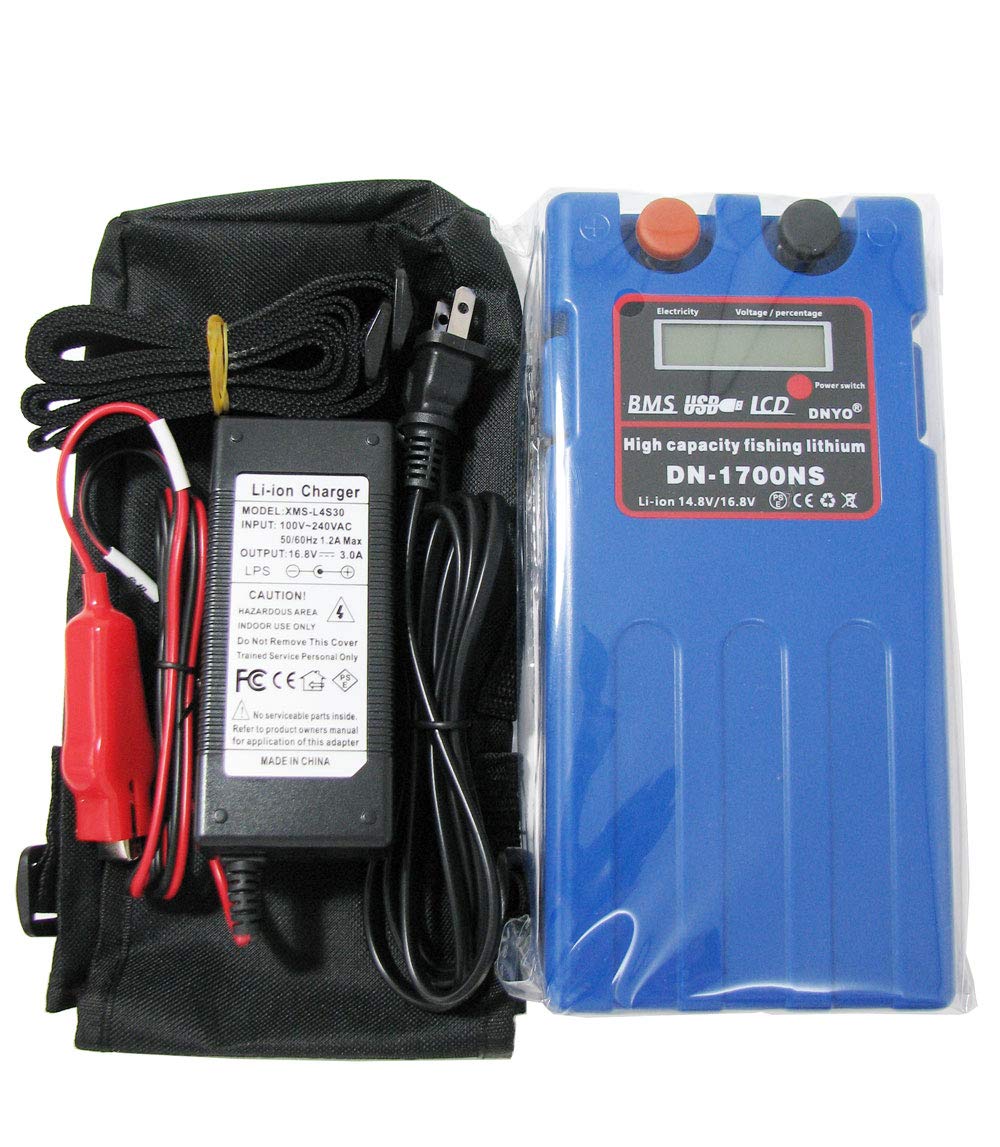 Cotech [Dn-1700Ns] 14000Mah 14.8V Lithium Battery & Charger Set/For Electric Fishing Reel/Max Capacity And Downsizing/Daiwa Shimano