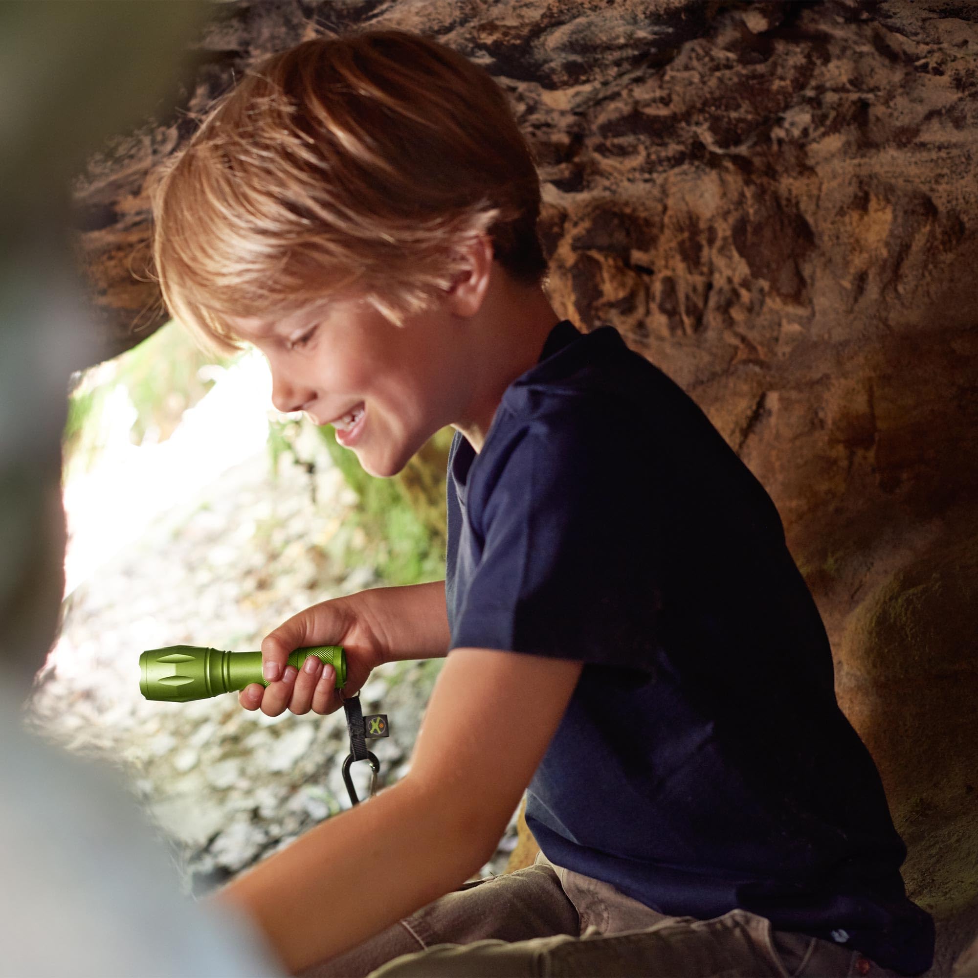 Haba Terra Kids Flashlight With Carabiner Clip, Kids Outdoor Toys, 4 Way Light Ideal For Kids Camping Essentials, Ages 6 And Up