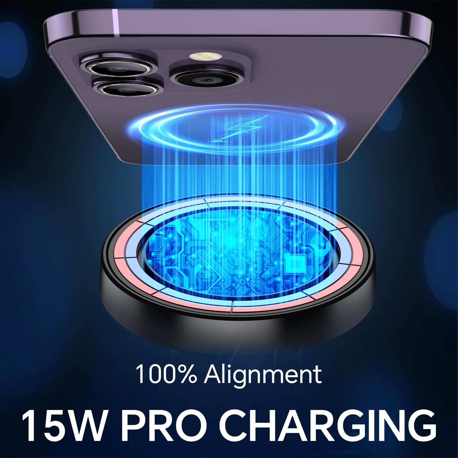 Coolpow For Magsafe Car Mount Charger【Ultra Magnet】Magnetic Phone Holders For Your Car Charger【Windshield+Vent+Dash】Magnetic Wireless Car Phone Holder Charger Car Mount For Iphone 16 Pro Max 15 14 13