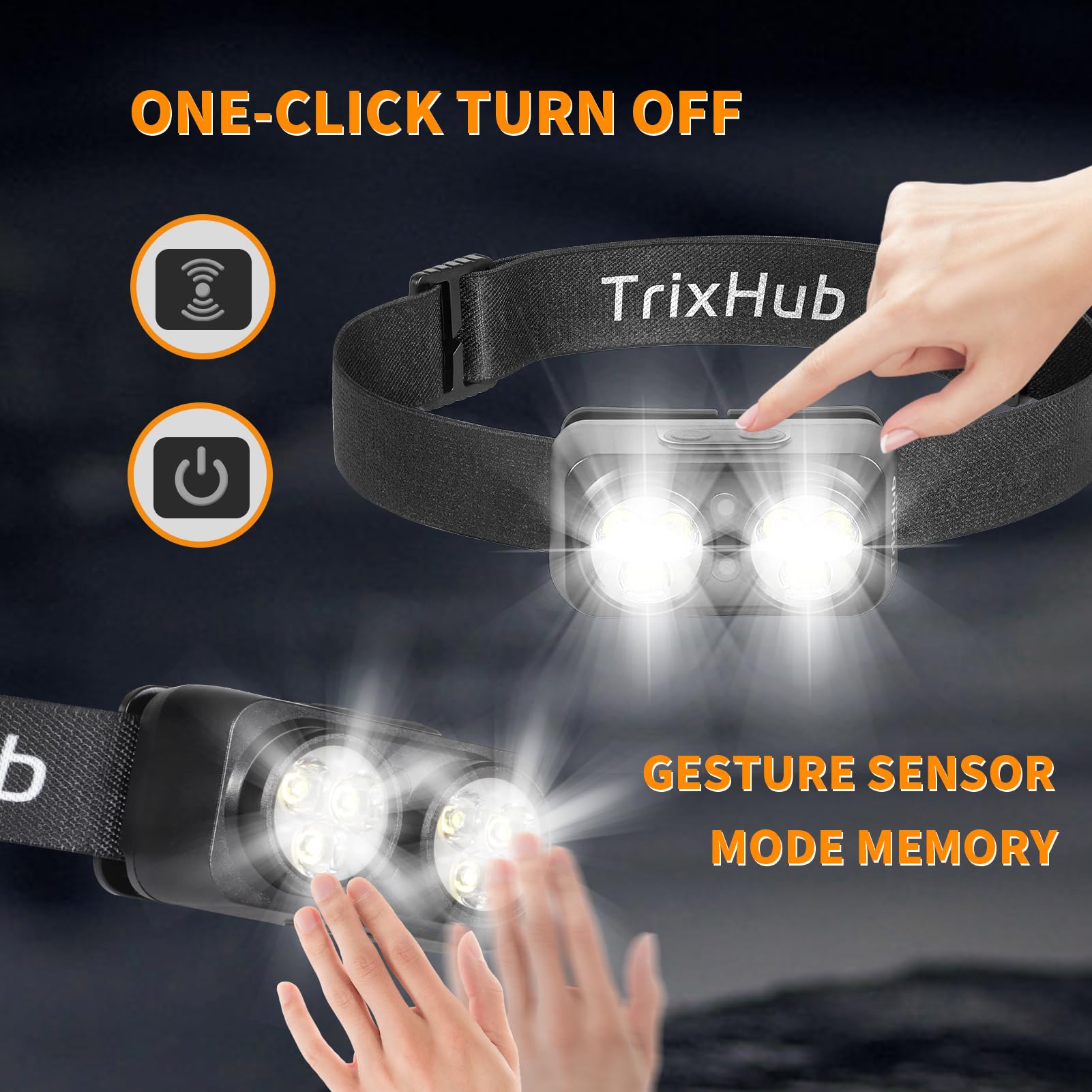 Trixhub Rechargeable Flashlights 2 Pack, 990,000 Lumens Super Bright Flashlight With Lcd Digital Display And Headlamp Rechargeable, 18000-Lumen Super Bright Camping Essentials