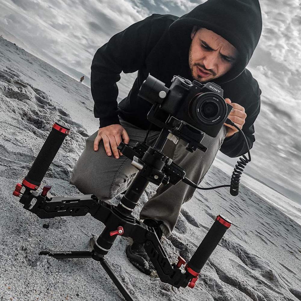 Df Digitalfoto Digitalfoto Ares Z Axis Spring Gimbal Dual Handle,Damping Detachable Dual Grip Compatible With Crane 2, Dji Rs2/Rs3 Pro/Rs4/Rs 4 Pro/Mini/Ronin S/Sc, Feiyu Ak2000/4000, Moza Air 2 Axis Gimbal