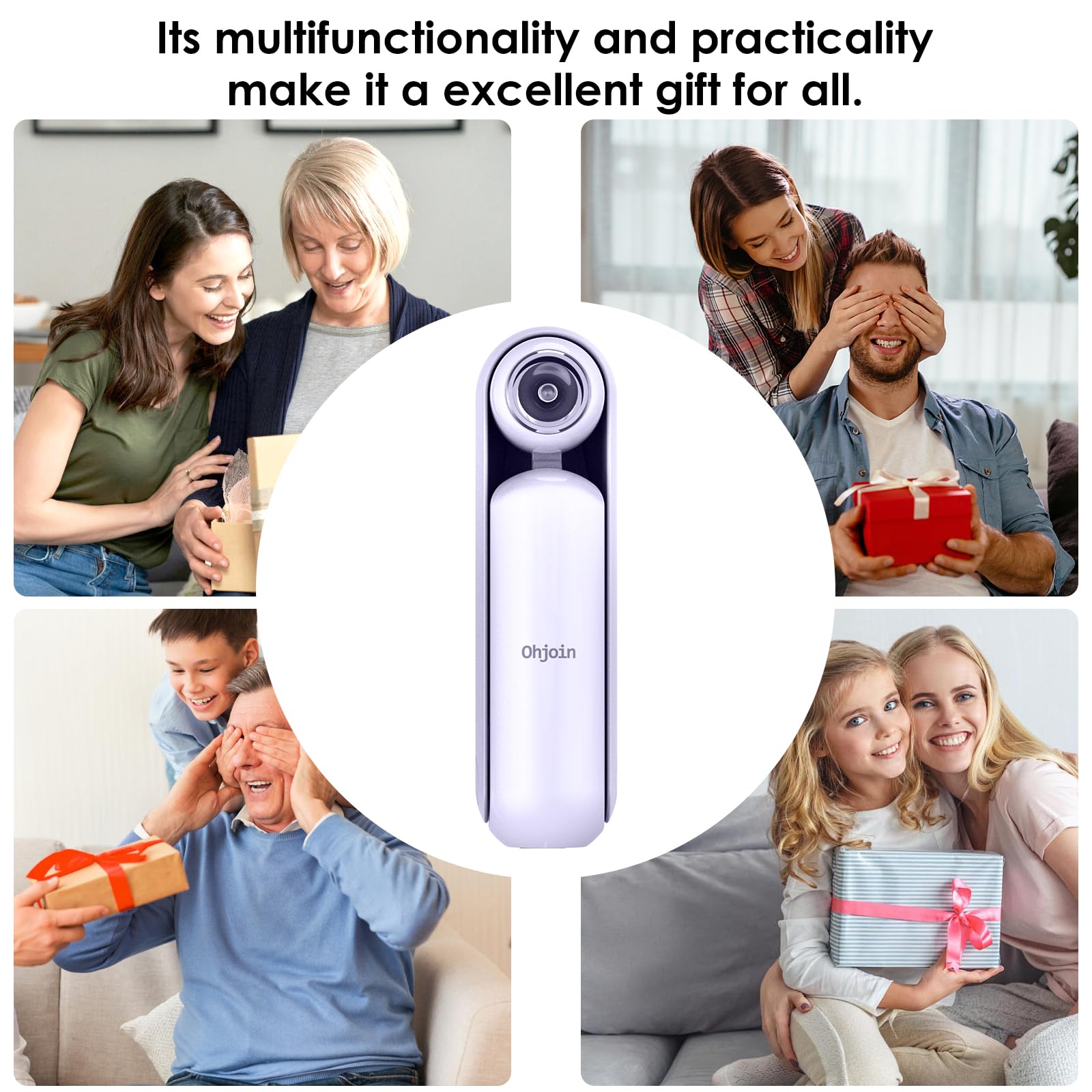 Portable 4-in-1 fan with power bank, ideal for travel, camping, and personal cooling