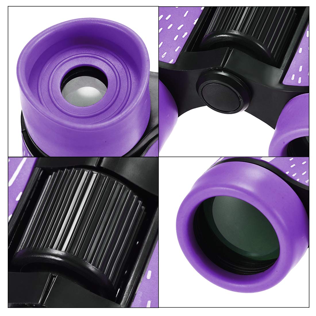 Uxcell Binoculars 4X30 Compact Folding Binoculars Shockproof Purple With Neck Strap For Bird Watching Hiking Camping