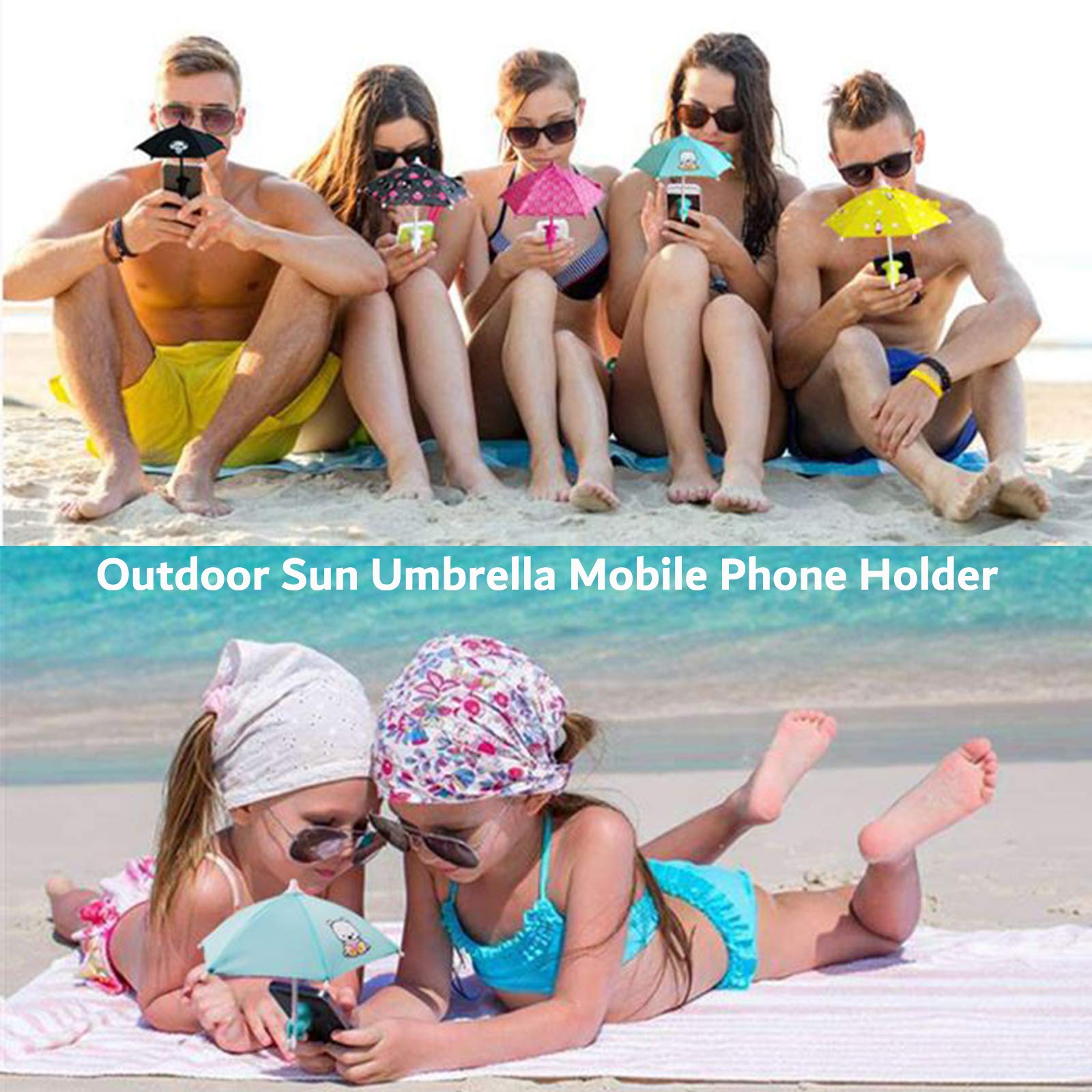 Vivounity Phone Umbrella Suction Cup Stand - Universal Adjustable Piggy Phone Stand Sun Visor, Sun Shade Cover, Sun Shield With Suction Cup Mount Phone Holder Anti-Refection Block Glare