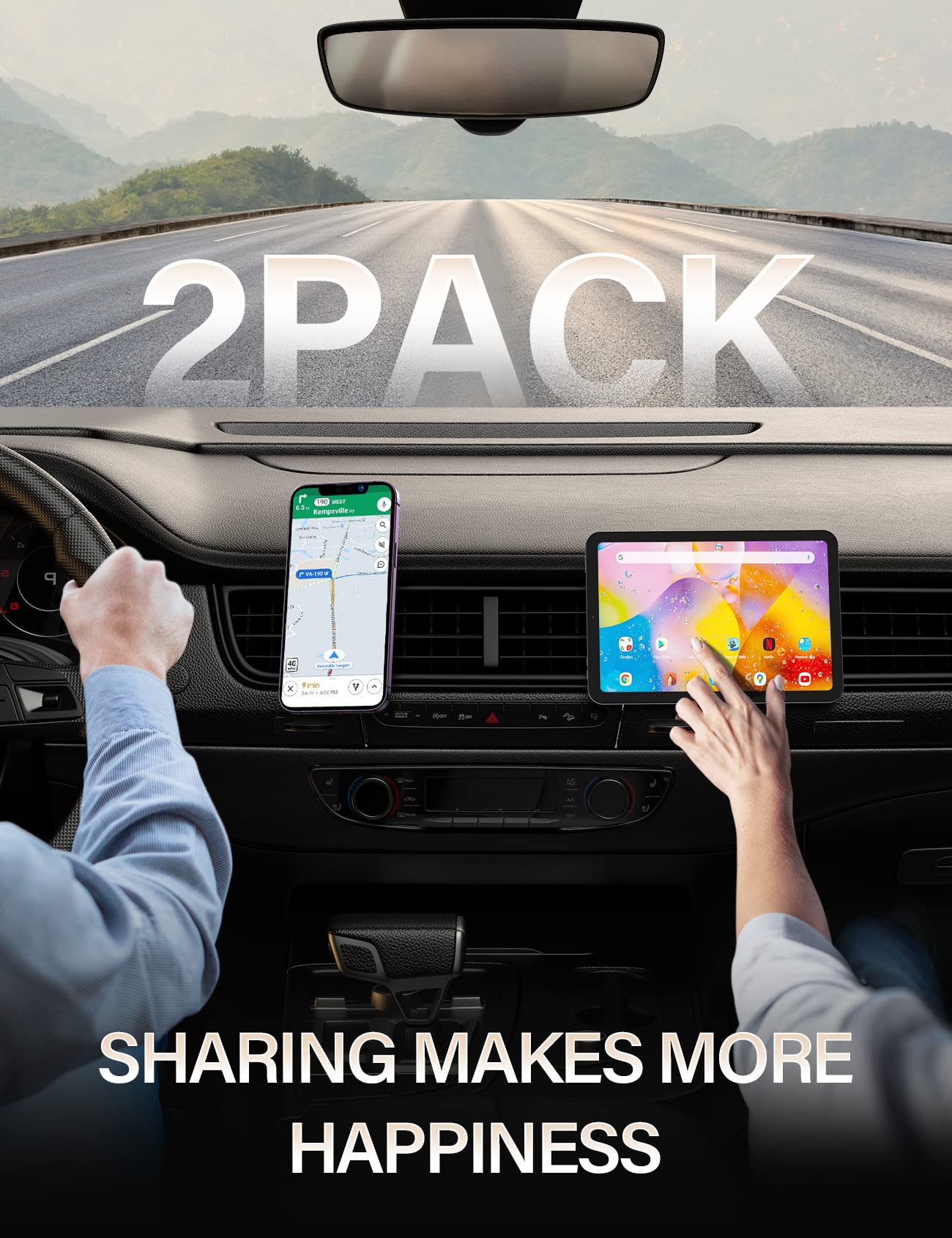 Lamicall 2 Pack Fits Magsafe Car Mount –[20  Magnets] Magnetic Phone Holder Car,Air Vent Cell Phone Holder Clip, Magsafe Accessories For Iphone 16 15 Pro Max Plus 14 13 12 Mini & All Phones