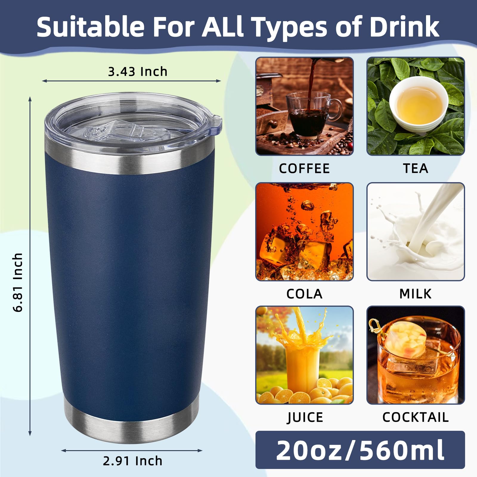 20Oz Tumbler With Lid Stainless Steel Insulated Tumblers Travel Coffee Tumbler Bulk Double Wall