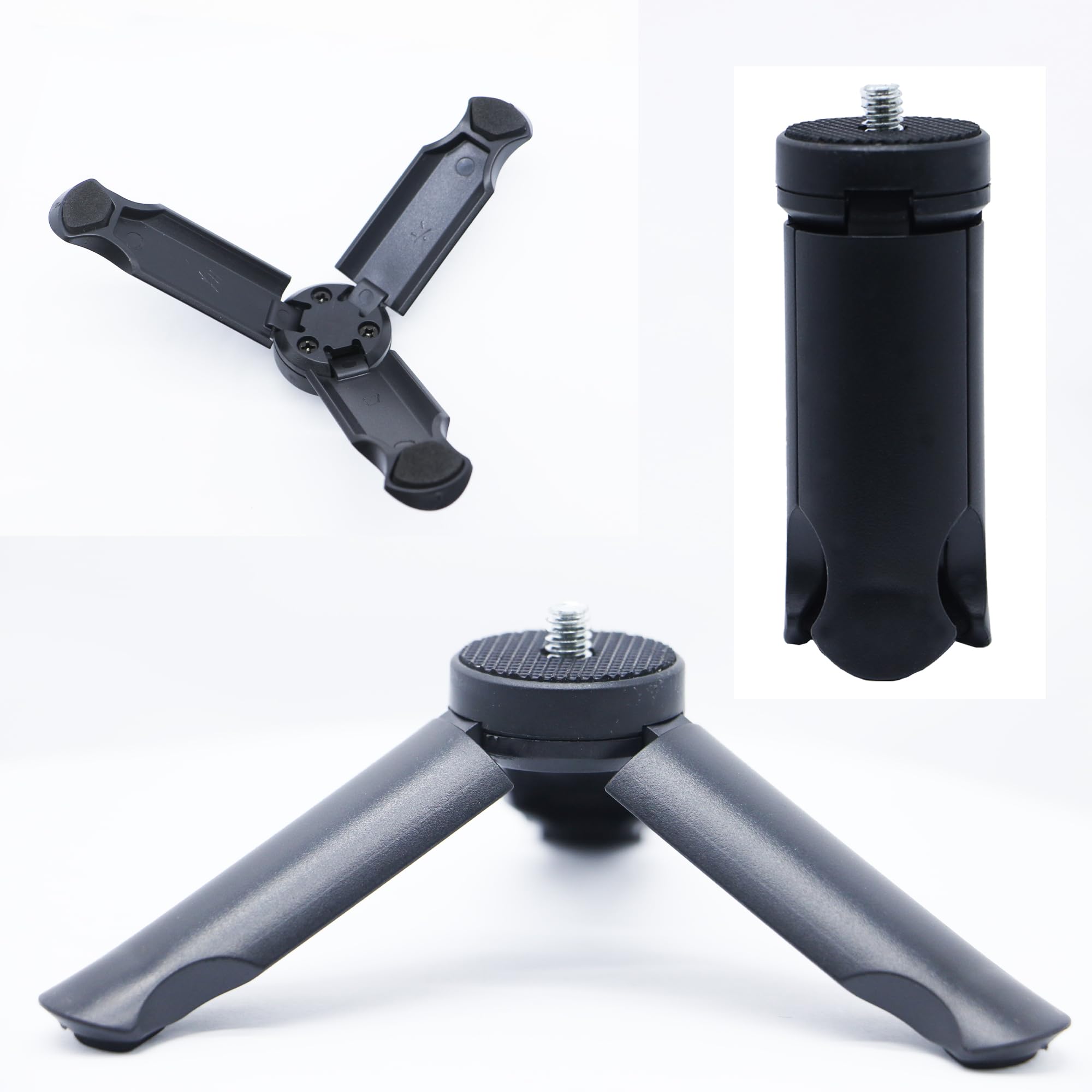 Pctc Mini Tripod For Dji Osmo Pocket 3, Desktop Tabletop Stand Compact Tripod For Go Pro Hero13 /12/11/10/9/Osmo Mobile2/Insta360 One X3/X4/X5/Feiyutech/Zhiyun Tabletop Stand Grip Accessories