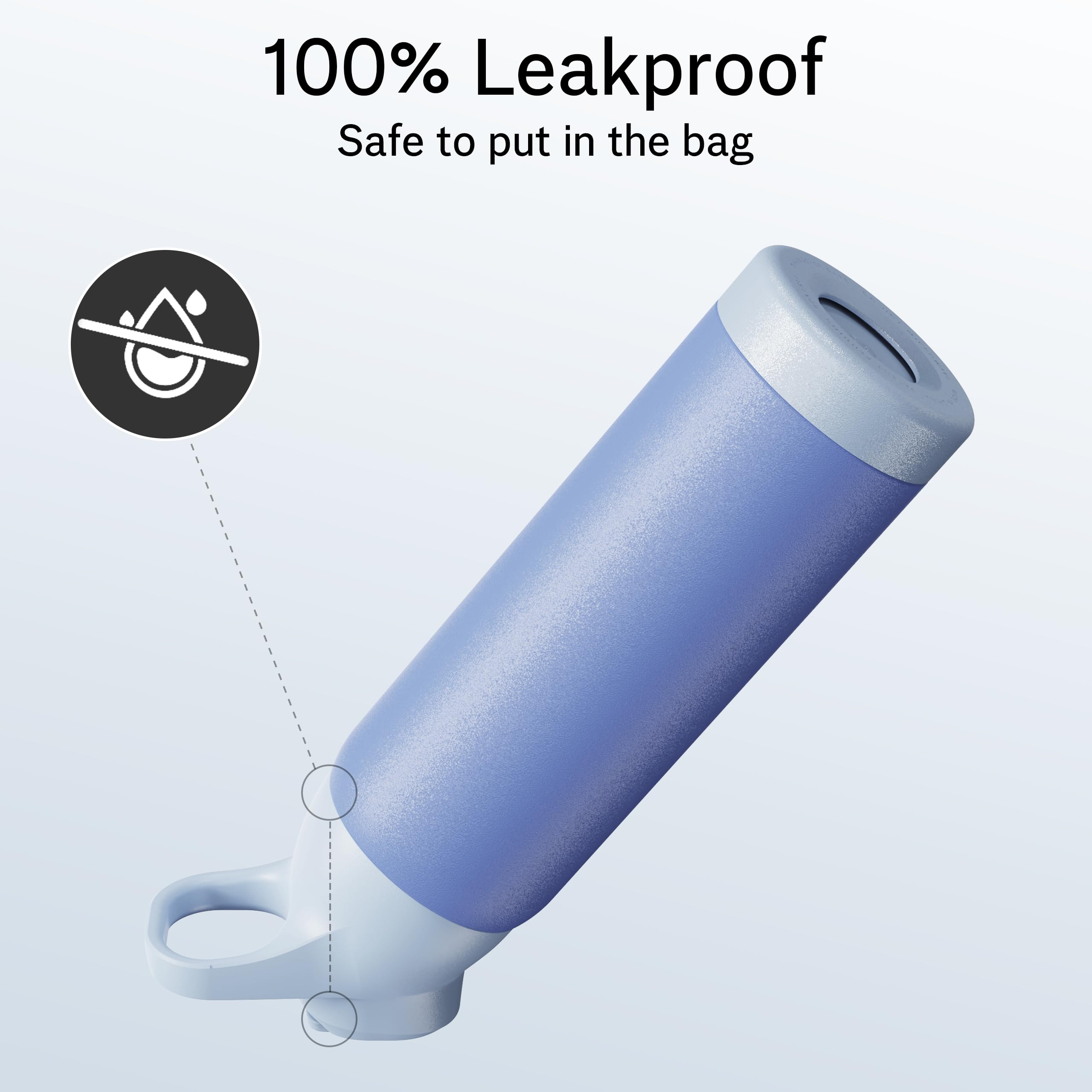 Insulated Water Bottle With Straw - Encool Stainless Steel Water Bottle, Reusable Leak Proof
