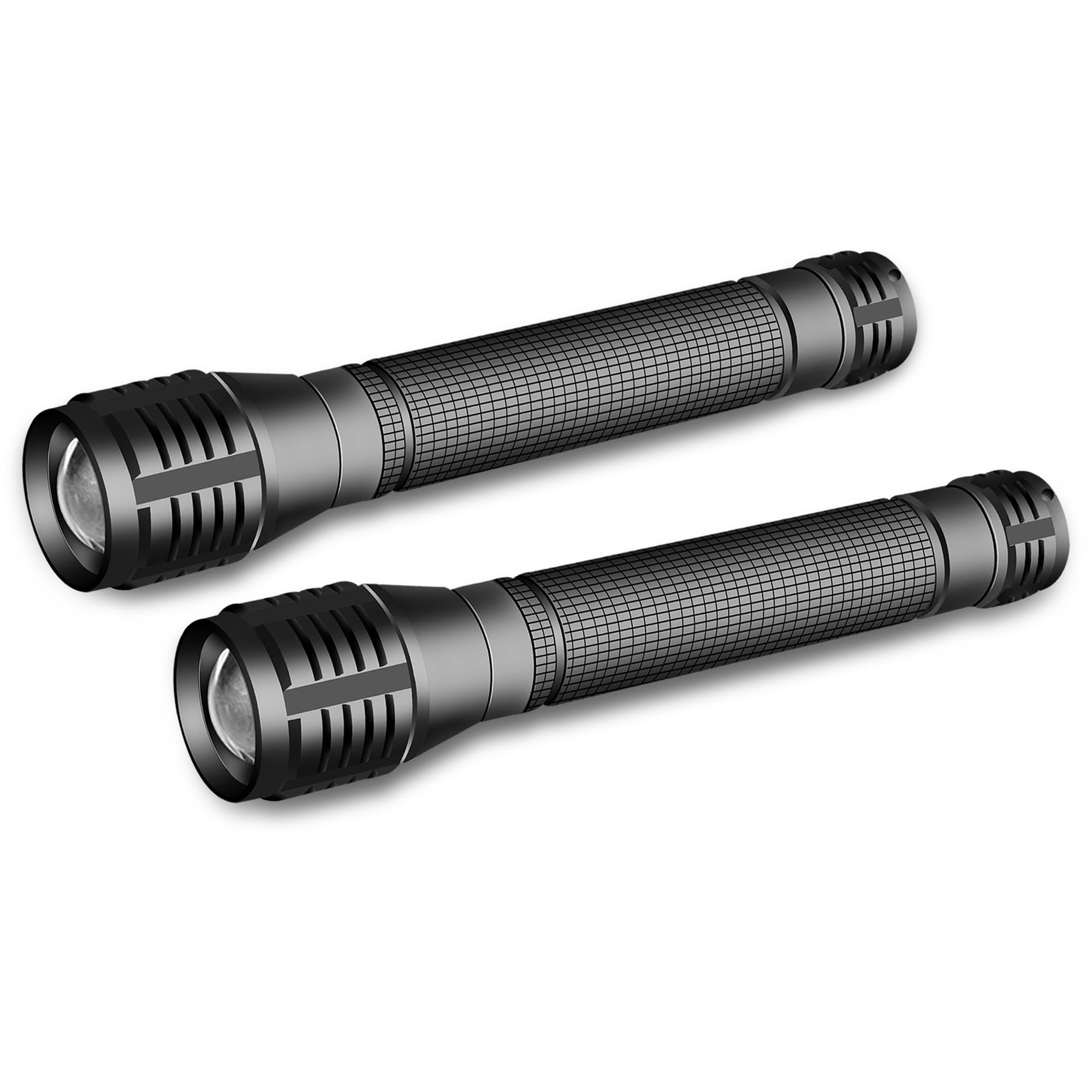 Aukvi Led Flashlight, 3 Modes, Adjustable Focus, 2000 Lumens, Aa Battery Powered, For Camping, Emergency, Hiking