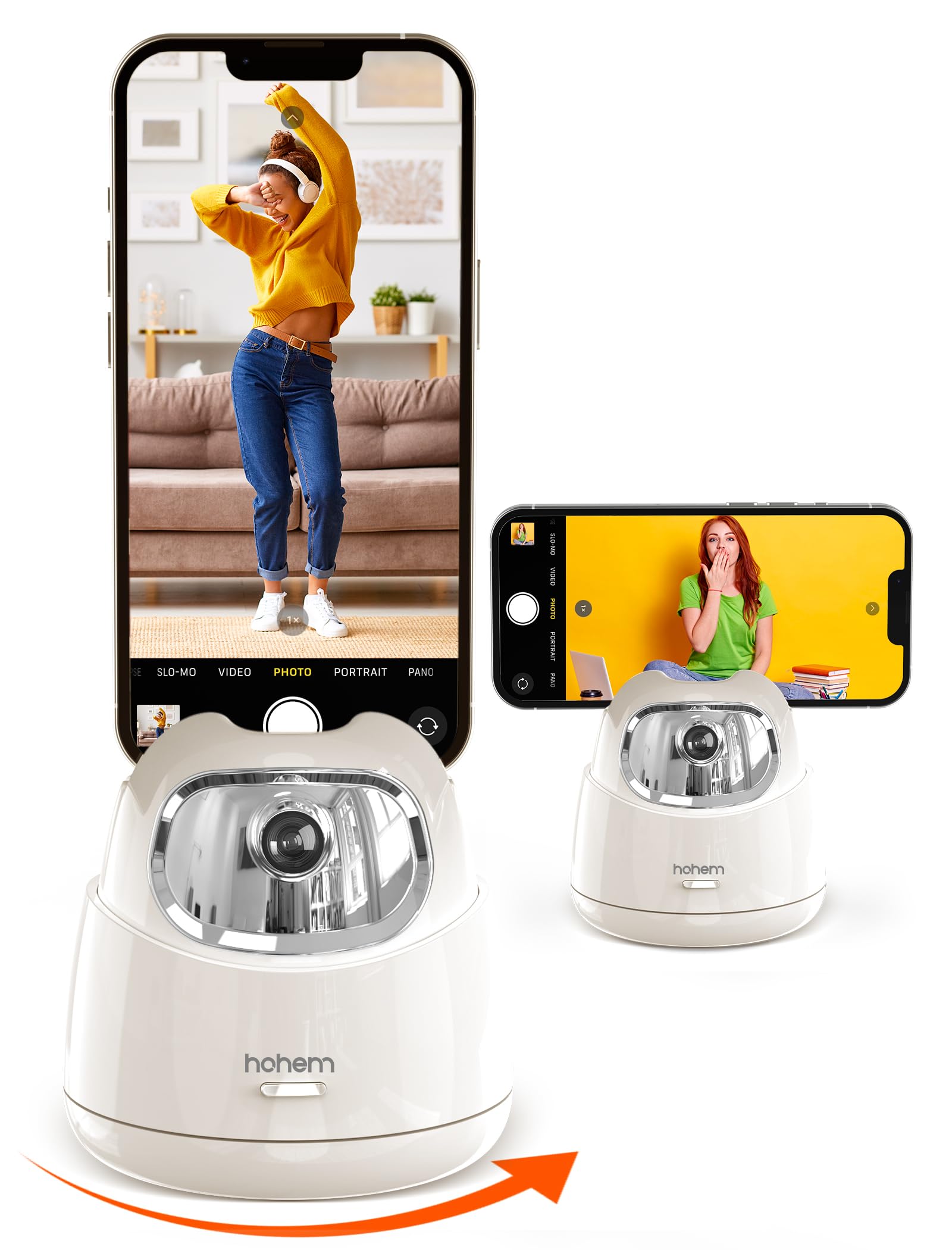 Hohem Go Auto Face Tracking Tripod, 360° And 30° Rotation 2-Axis Ai Auto Tracking Tablet & Phone Holder With Gesture Control For Live Streaming Vlog Video Recording, Rechargeable For 10H Use, No App