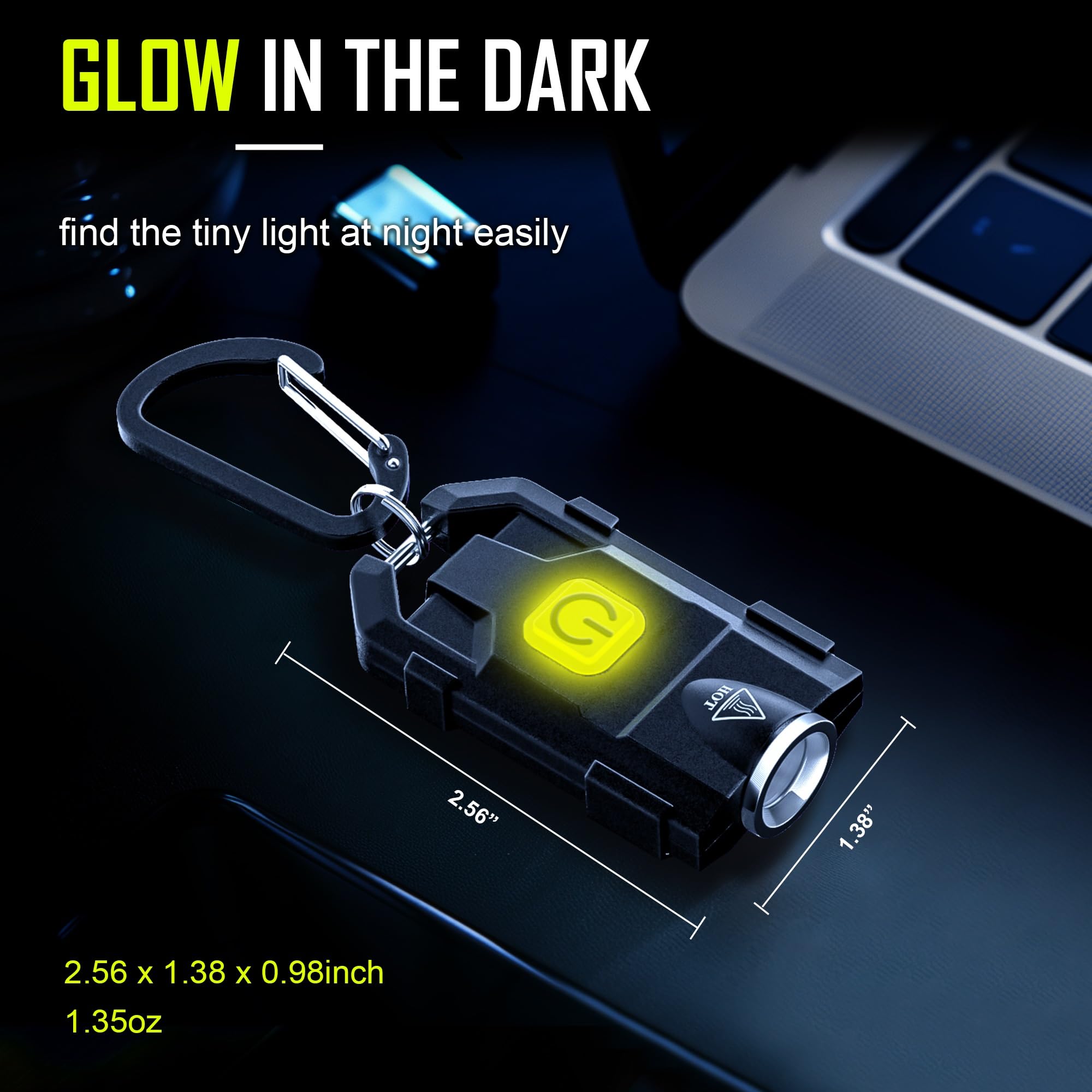 Lexall Led Small Flashlight, 500Lumens Bright Mini Keychain Light, Portable Usb Rechargeable Pocket Lights With 3 Modes Compact Baseball Cap Lights Indoor And Outdoor For Walking,Searching
