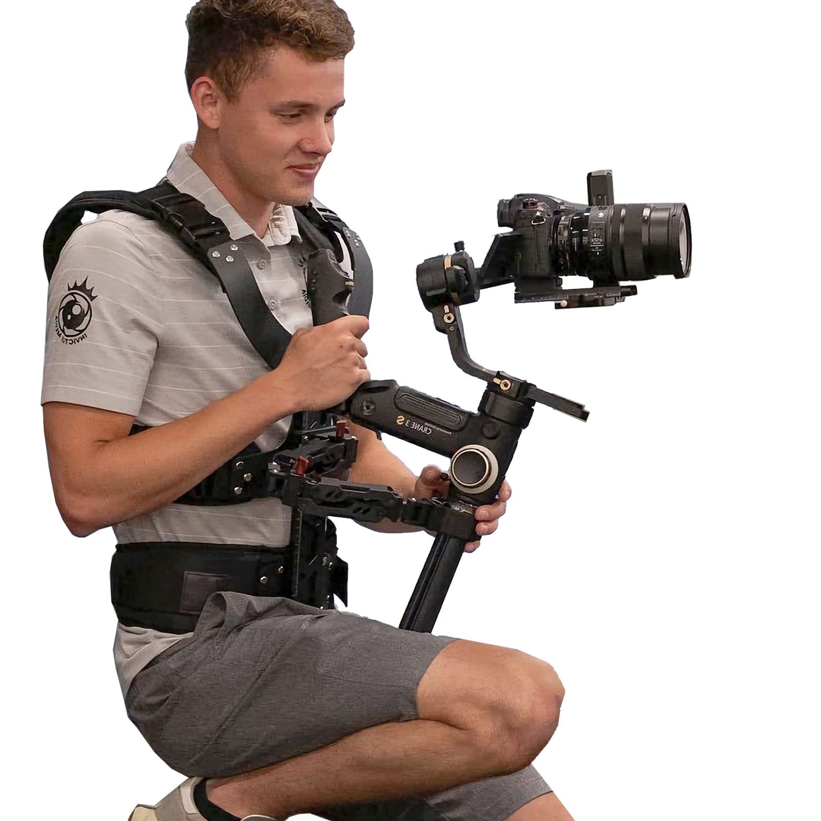 Df Digitalfoto Thanos 4.5-11 Lbs Universal Video Camera Gimbal Support Vest Arm Stabilizer System Compatible With Ronin S Dji Rs3/Rs4/Rs 4 Pro/Rs2/Rsc2, Zhiyun Crane 2 Moza Air 2 Feiyu Ak2000 Etc