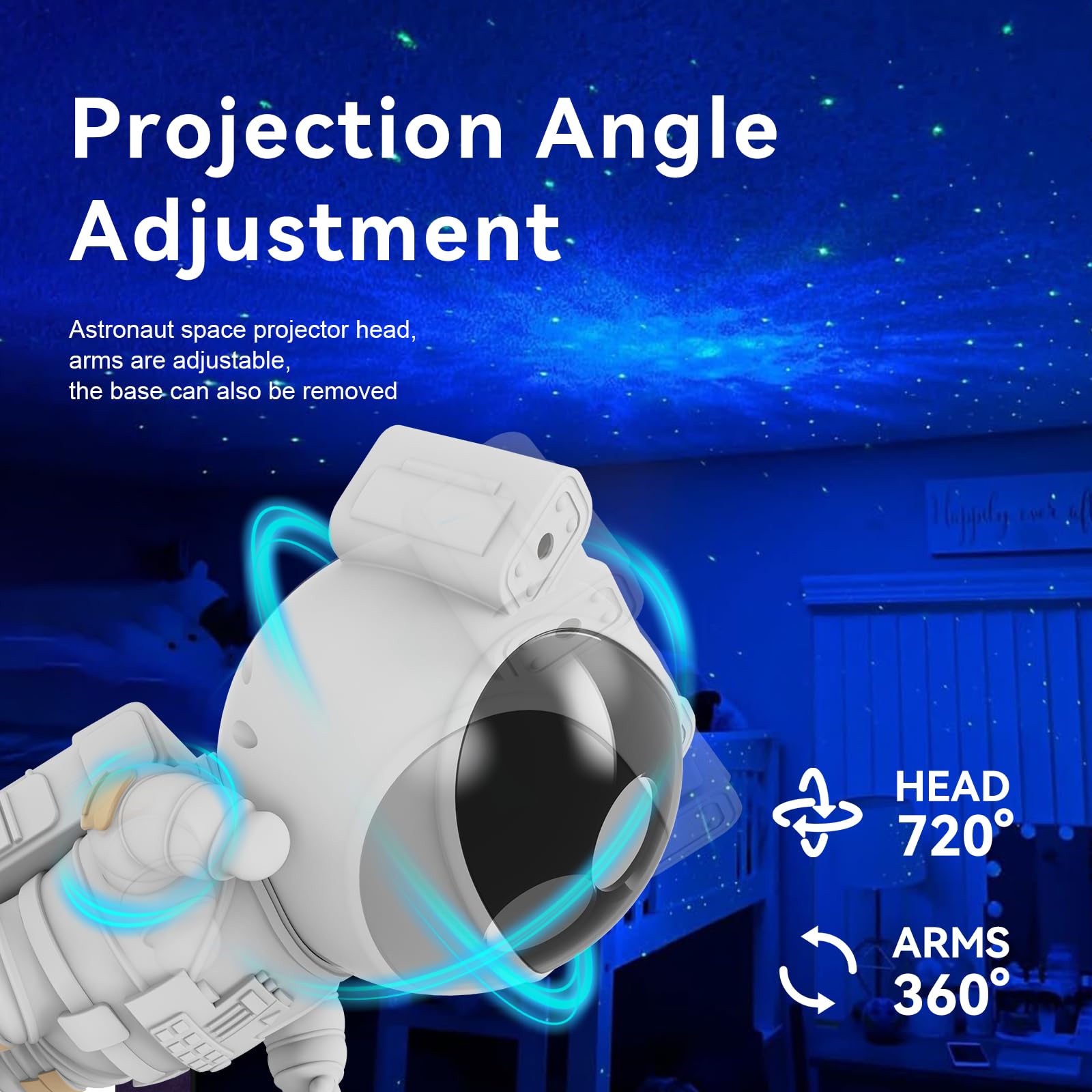 Mooyran Star Projector Galaxy Night Light - Astronaut Space Projector, Starry Nebula Ceiling Led Lamp With Timer And Remote, Kids Room Decor Aesthetic, For Christmas & Birthdays
