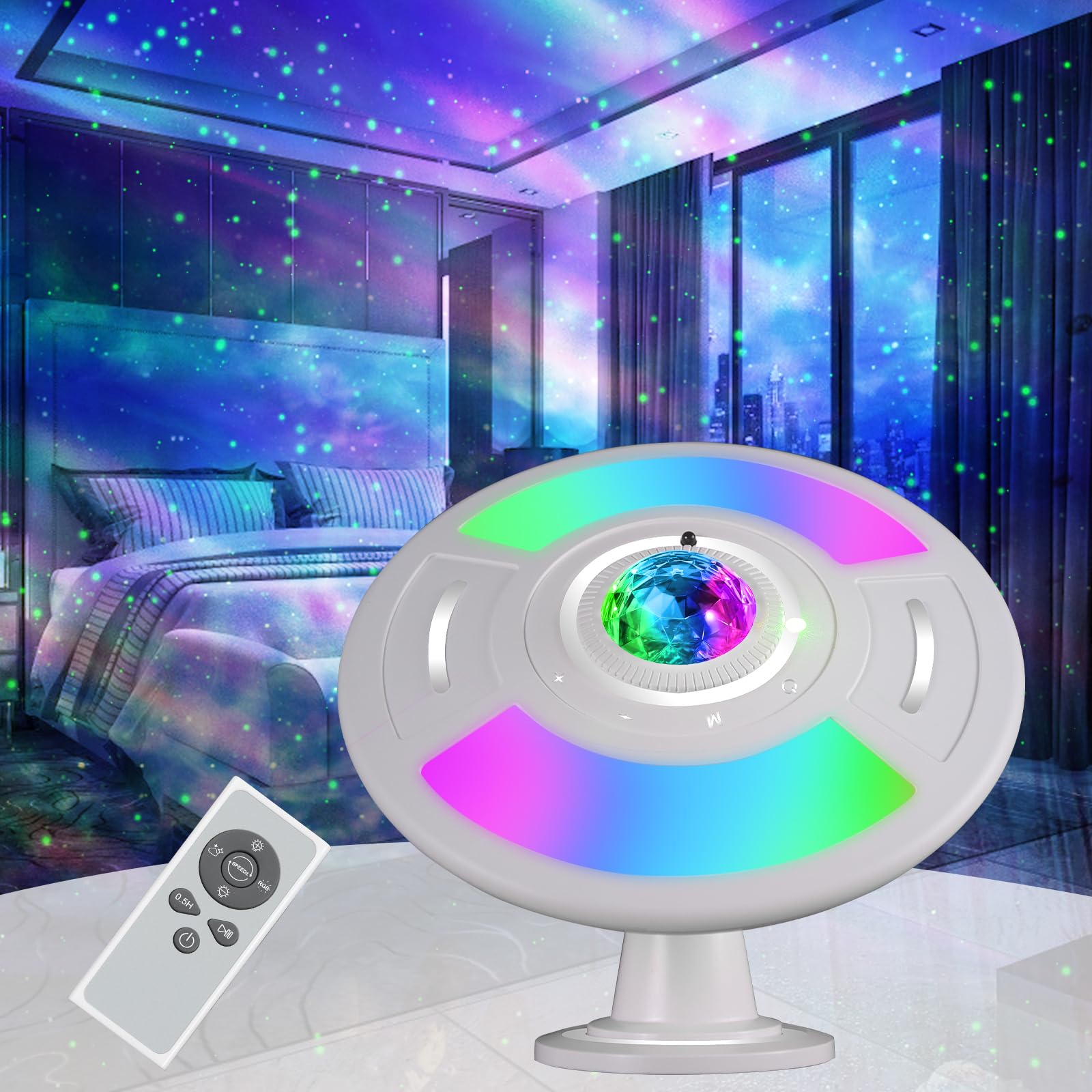 Haaray Star Projector, Galaxy Projector With Remote And Timer, 5 Adjustable Brightness, Rgb Color Changing Night Light For Kids Teen Girls Boys Adults Party Ceiling Room Decor