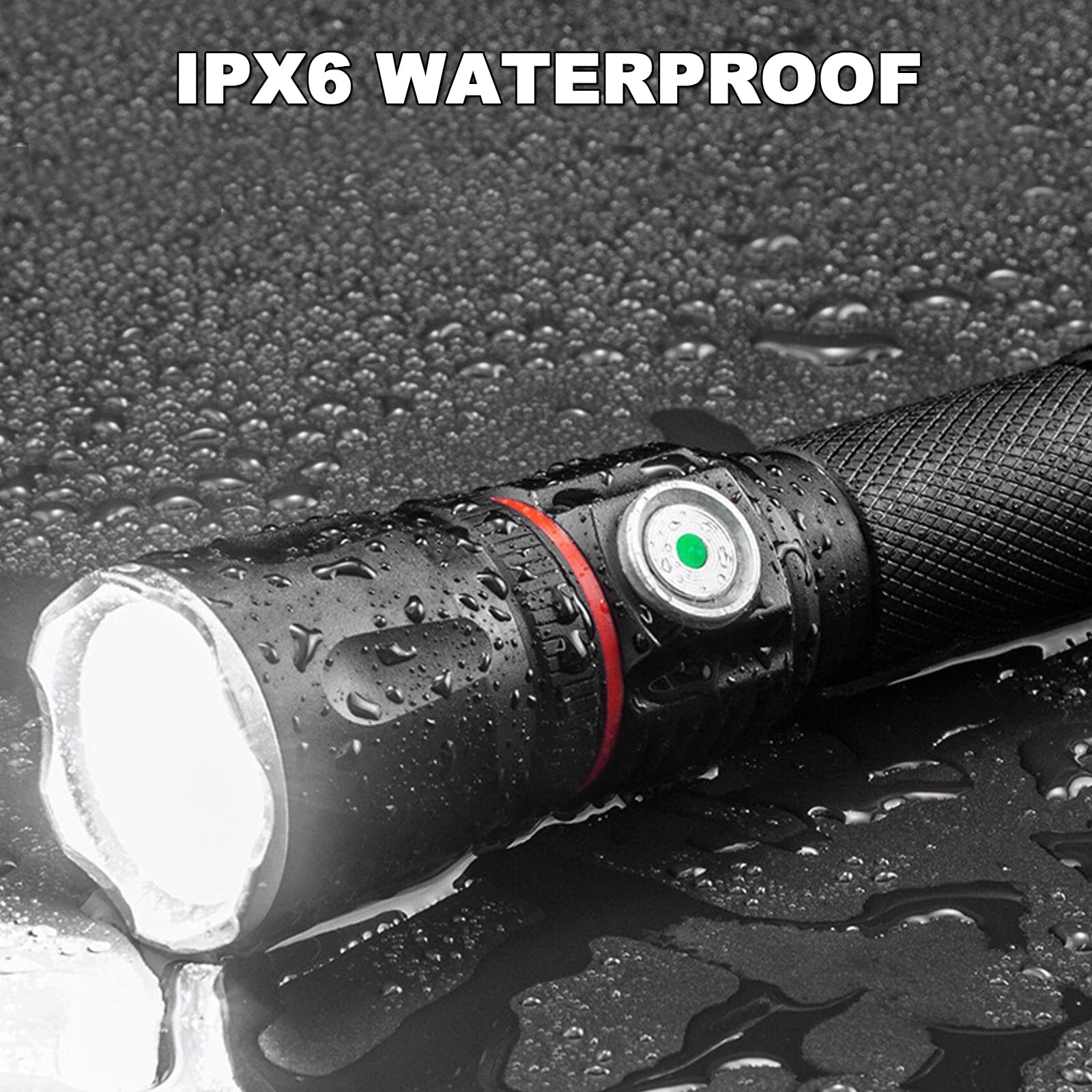 Punlim Led Rechargeable Flashlight, Portable Bright Tactical Flashlights, Magnetic Flashlight With 360°Cob Light, Zoomable, Waterproof, 4 Modes Lights For Camping Emergencies Car Walking (2 Pack)