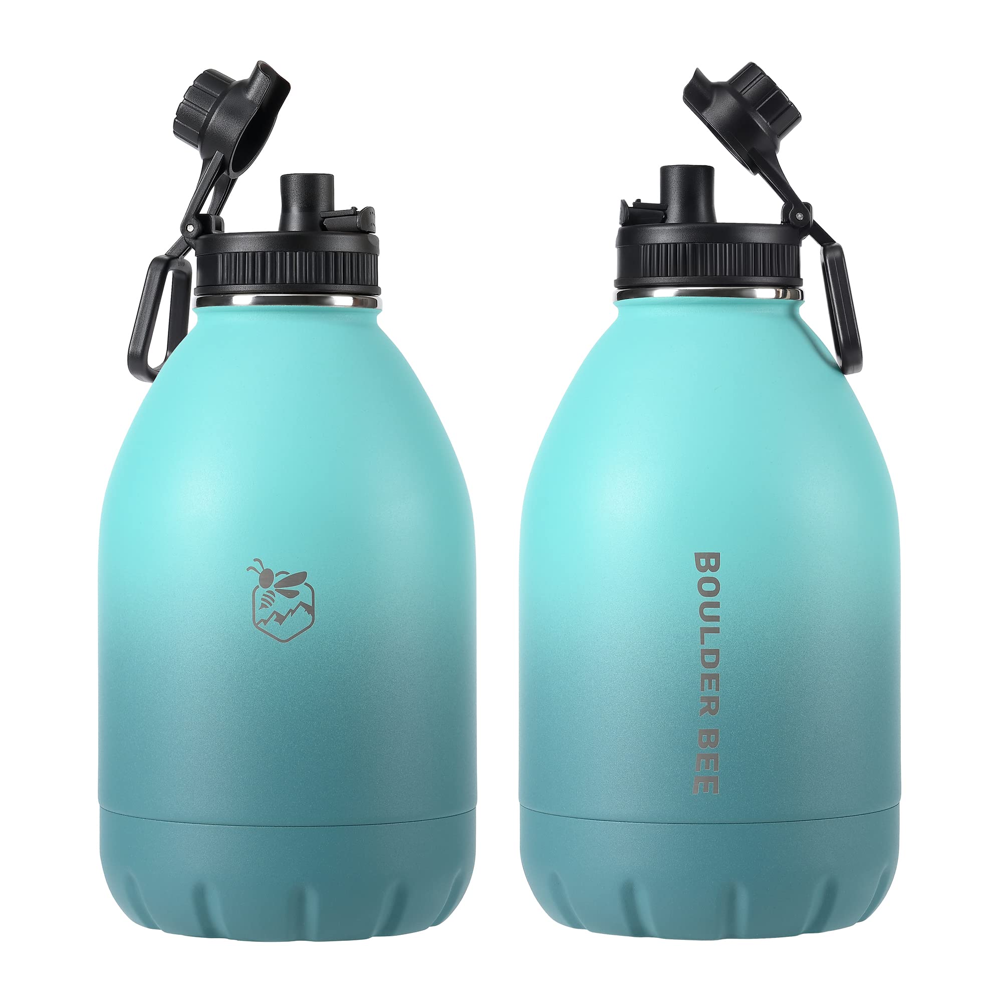 Boulder Bee  64 Oz Insulated Water Bottles  Stainless Steel Thermos For Hot & Cold Drinks