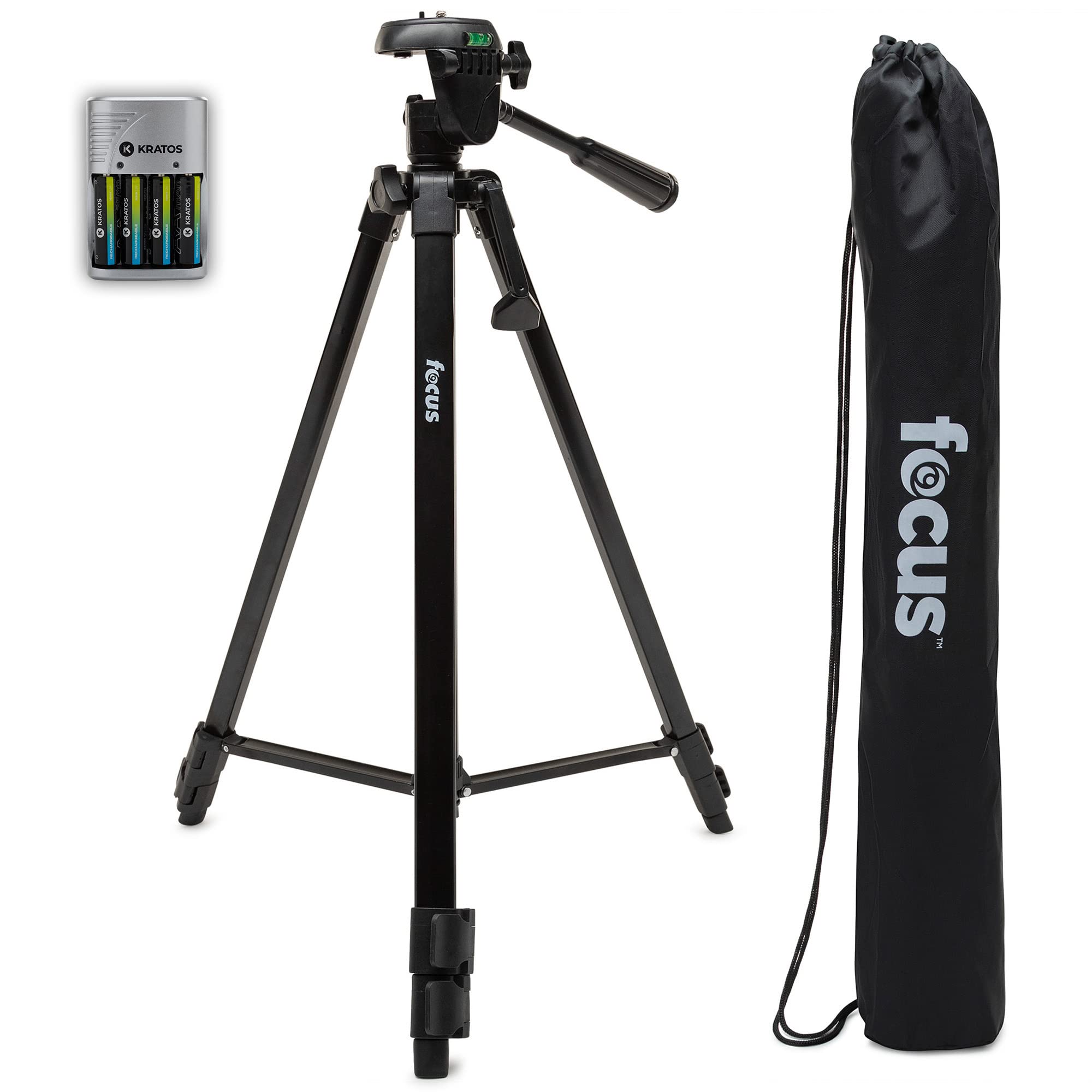 Dolica Focus Camera Travel Dslr Camera Tripod Stand With 64Gb Sd Card, And Card Reader (3 Items)