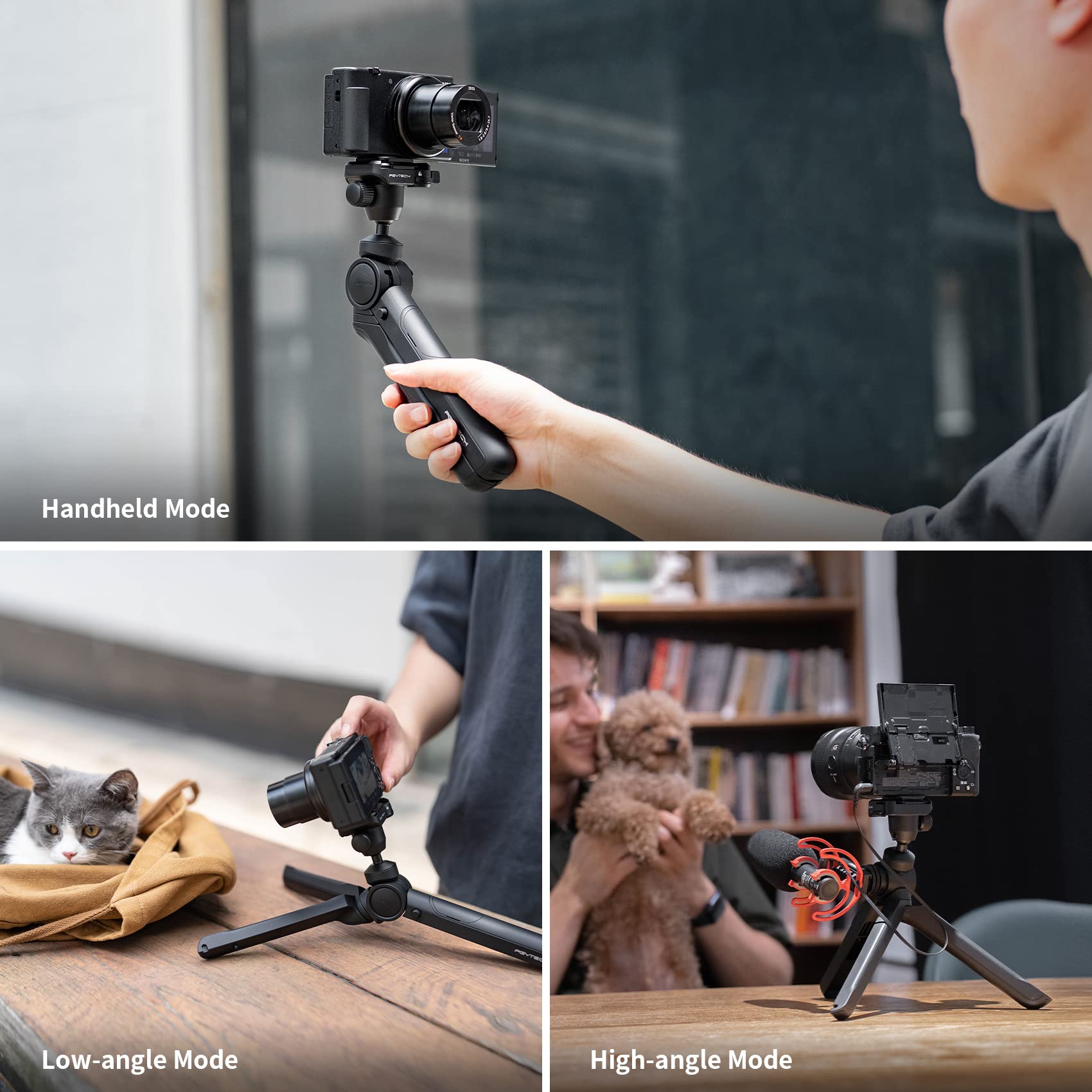 Pgytech Mantispod 2.0 Mini Tripod For Camera Vlogging, Small Travel Stand For Sony/Canon/Nikon/Fujifilm Slr Dslr, Pocket Video Vlog Desktop Shooting Selfie Mount