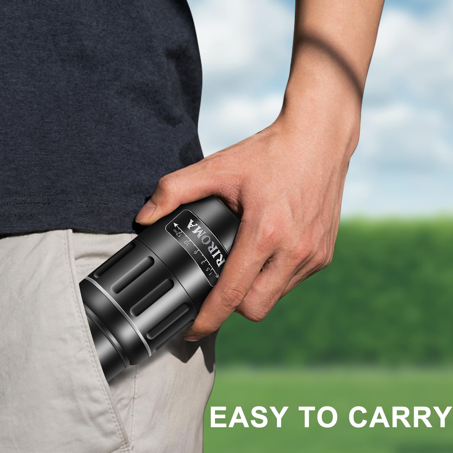 Riroma 16X52 Hd Monocular Telescope,High Power Compact Monoculars For Adults Kids, Hd Monocular Scope For Bird Watching Hiking Concert Travelling