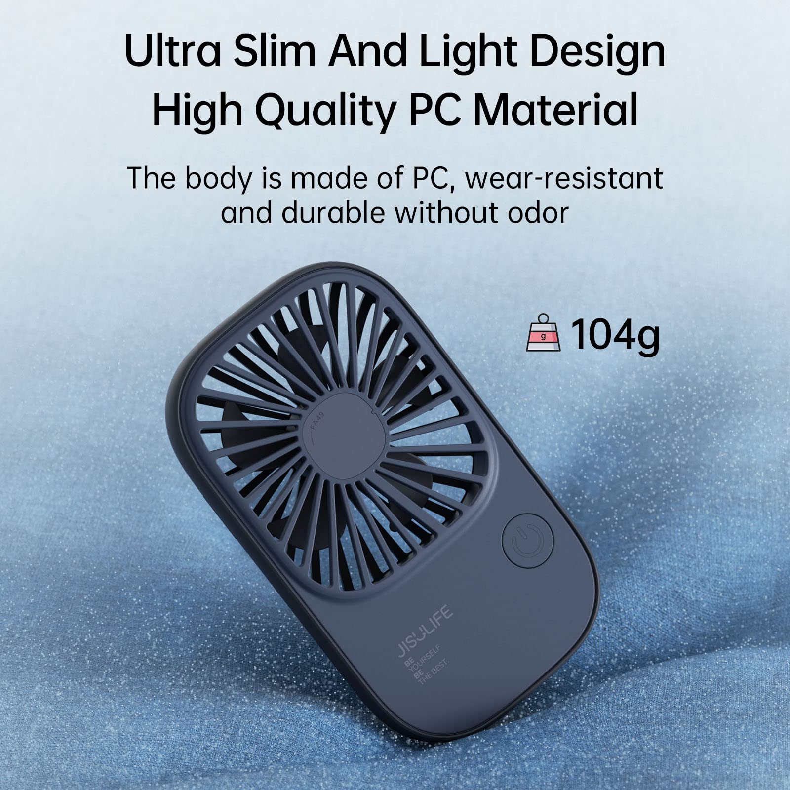 Jisulife Handheld Mini Lash Fan With Bracket, Small Portable Usb Rechargeable Personal Makeup